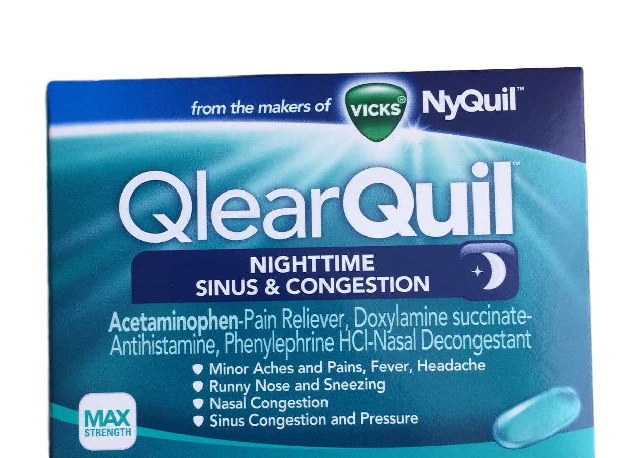 VICKS Qlearquil Nighttime Sinus and Congestion Relief, 24 Count (Pack 2)