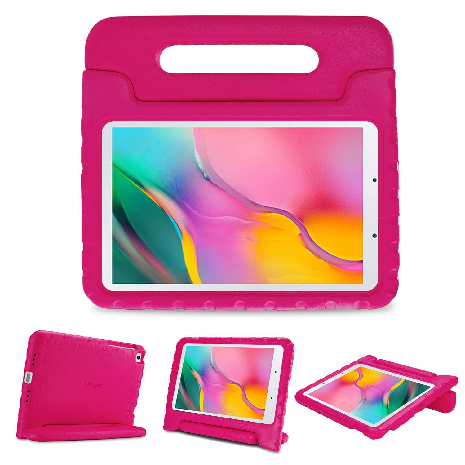ProCase Kids Case for Galaxy Tab A 8.0 2019 T290 T295, Shockproof Convertible Handle Stand Cover Light Weight Kids Friendly Protective Case for 8.0 Inch Galaxy Tab A 2019 Without S Pen Model -Magenta