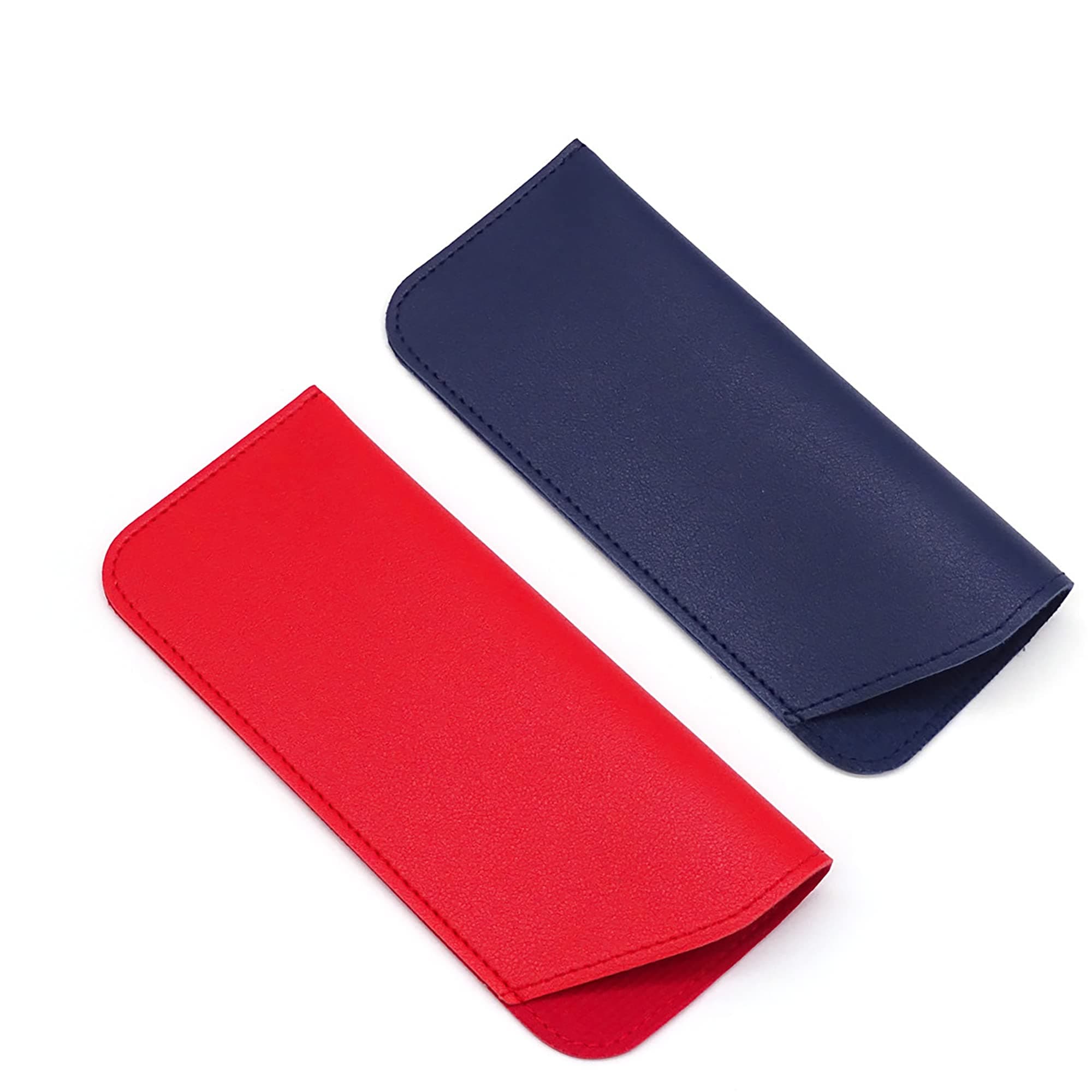 2 Pack Soft Glasses Sunglasses Storage Case Leather Eyeglasses Bag Portable Sunglasses Pouch for Women Men Kids