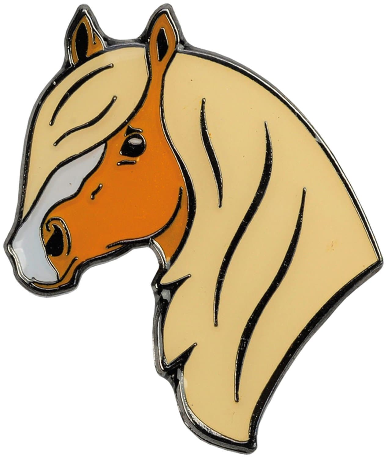 Blue Bug Lapel Pin, Badge, Brooch - Horses, Haflinger Head