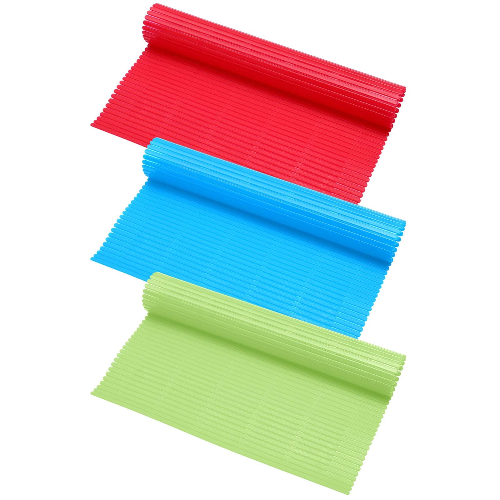 3 Pcs Plastic Sushi Rolling Mat Set - Non-stick Sushi Maker for Homemade DIY, Red, Blue, Green - Suitable for Kitchen Cooking & Home Gifts