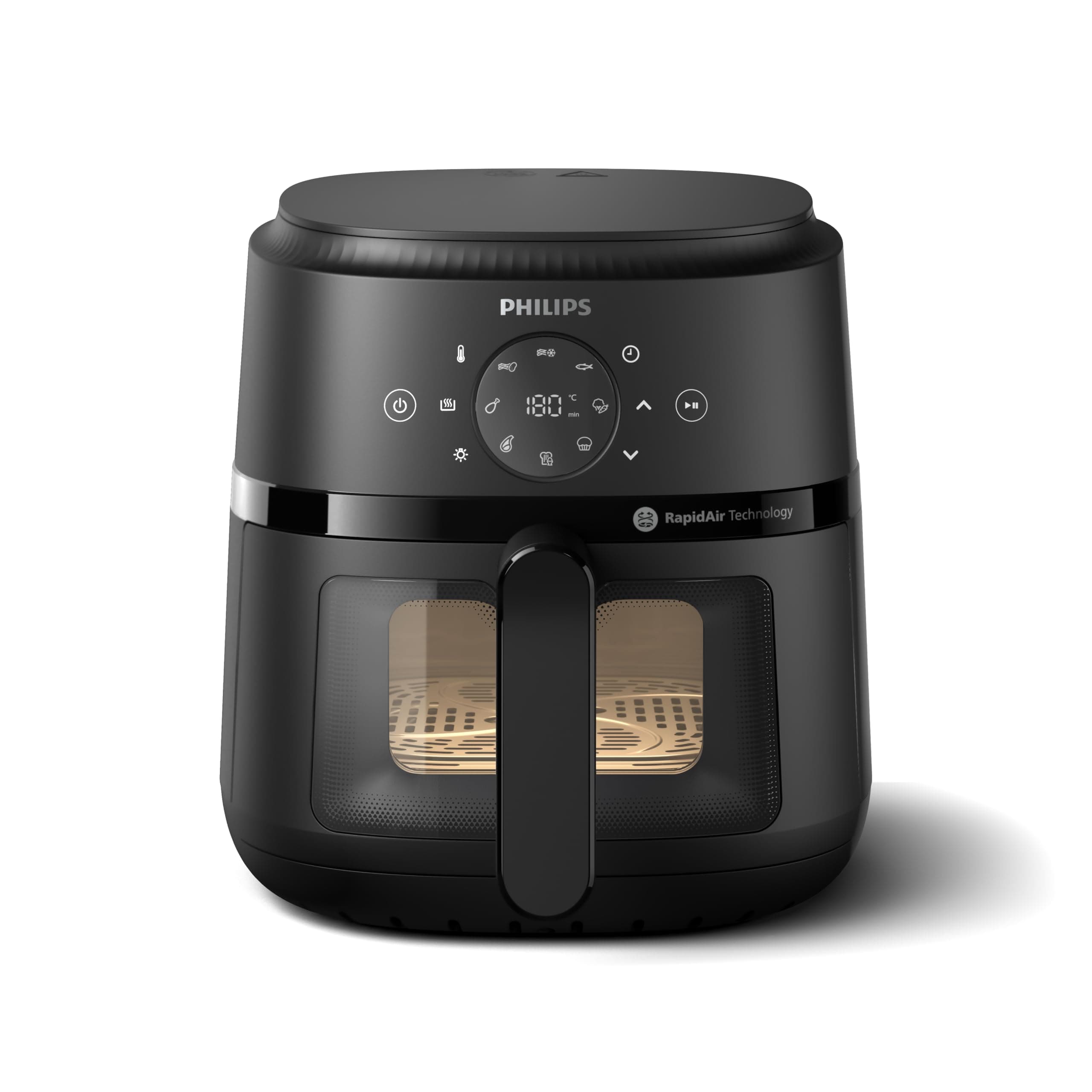 Philips Airfryer 2000 Series - 4.2L, 1500W, Rapid Air Technology, Touchscreen, Cooking Window, Black - NA220/09