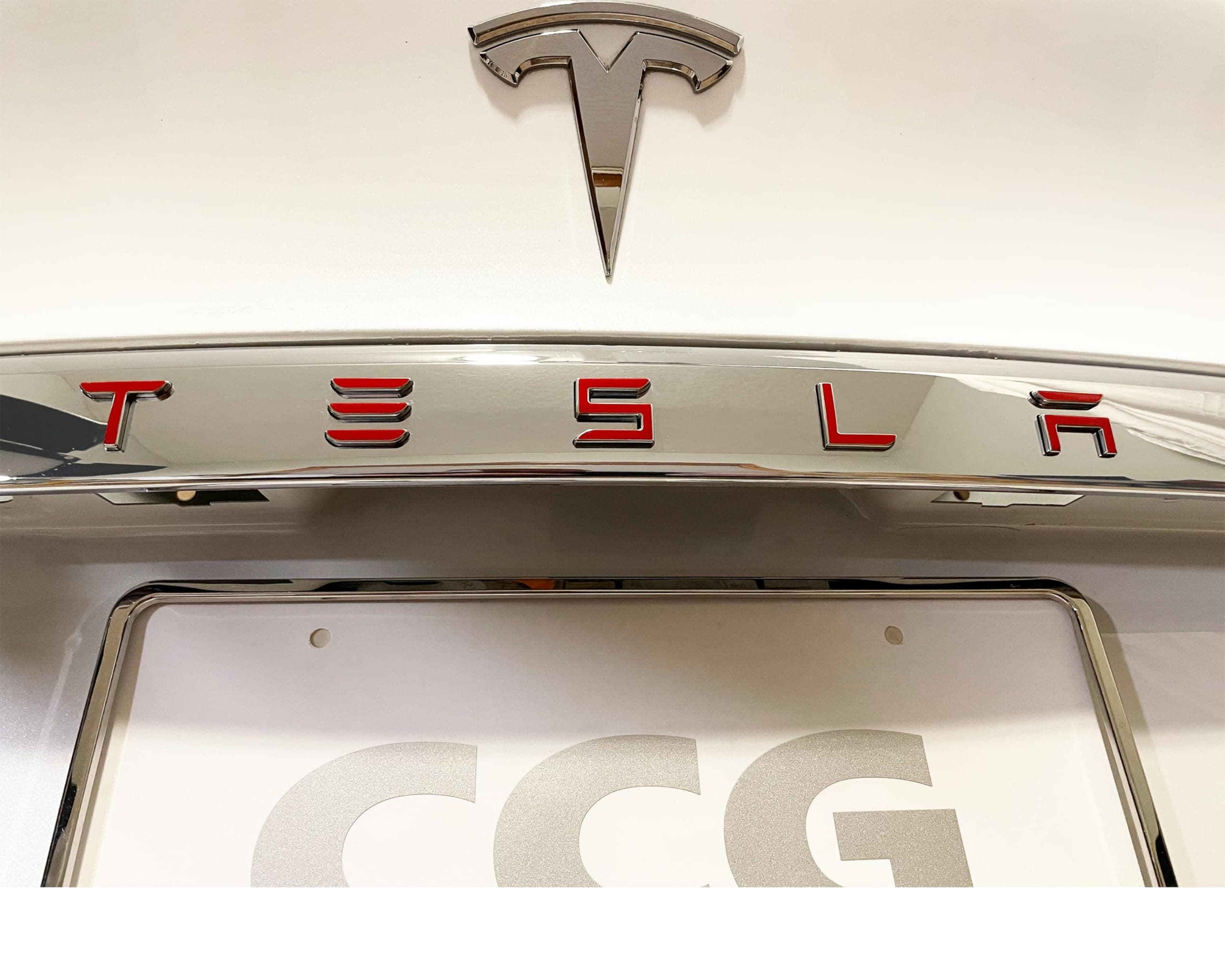 Liftgate Applique Wrap for Tesla Model S/X (2014 to 2/2023), 2-pc Set (Gloss Red)