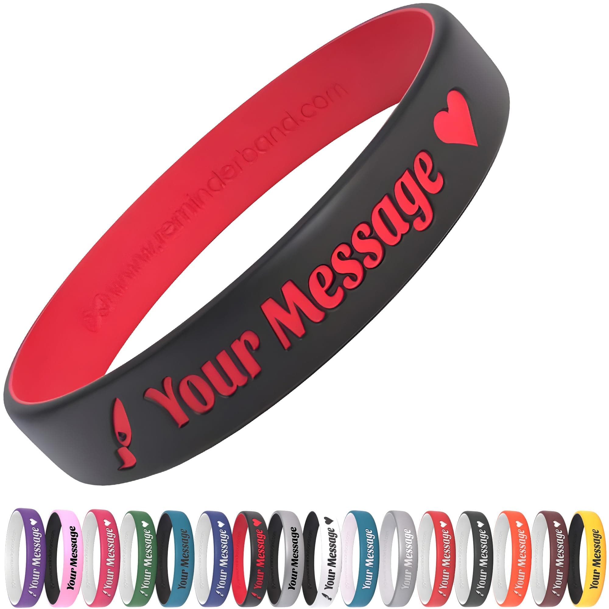Customizable 100% Silicone Luxe Wristbands – Wristbands Customizable, Custom Bracelets, Personalized Silicone Wrist bands, Customized Bracelet Bulk, Custom Rubber Bracelets for Events and Gifts