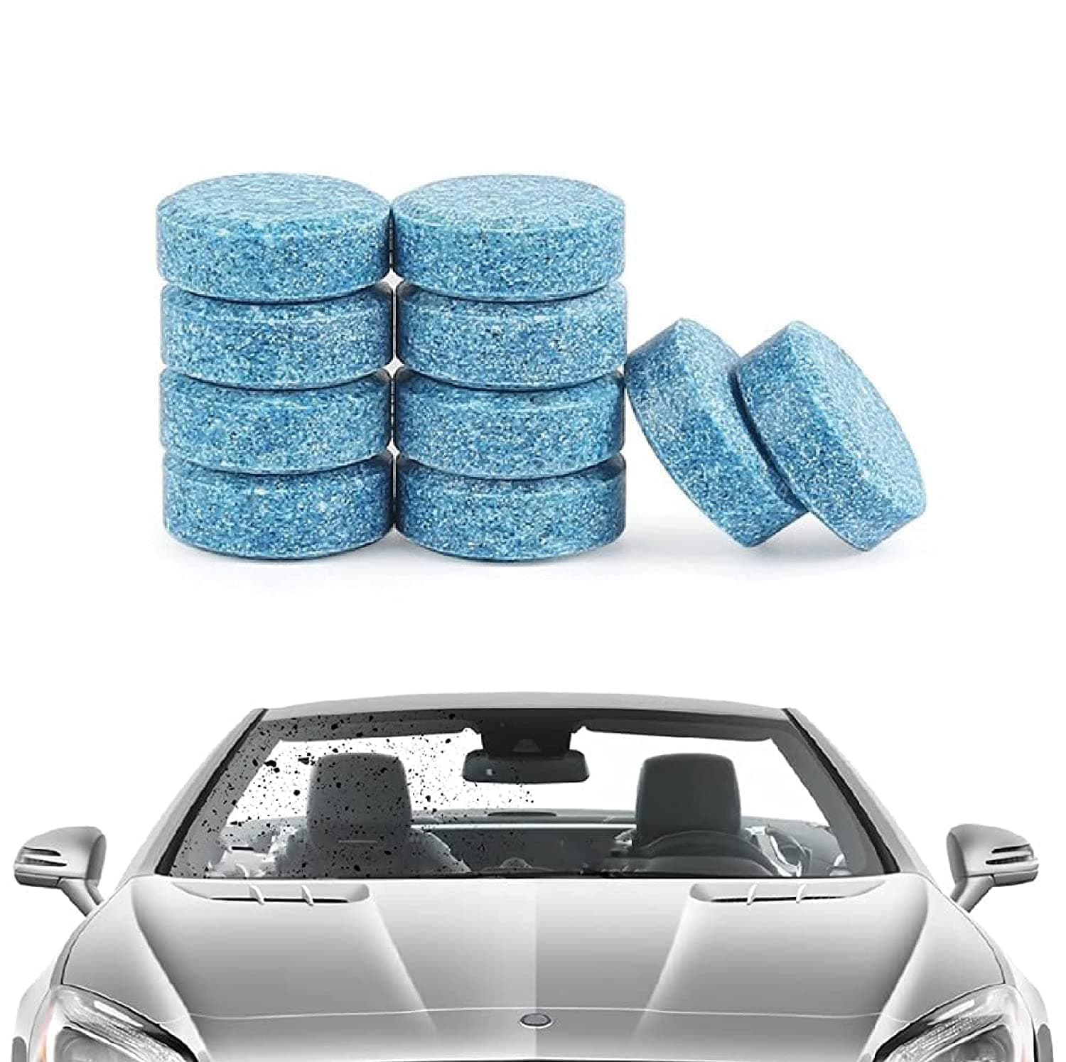 HSR Car Accessories 10PCS Car Wiper Detergent Effervescent Tablets Auto Windshield Cleaner Glass Tablets (10)