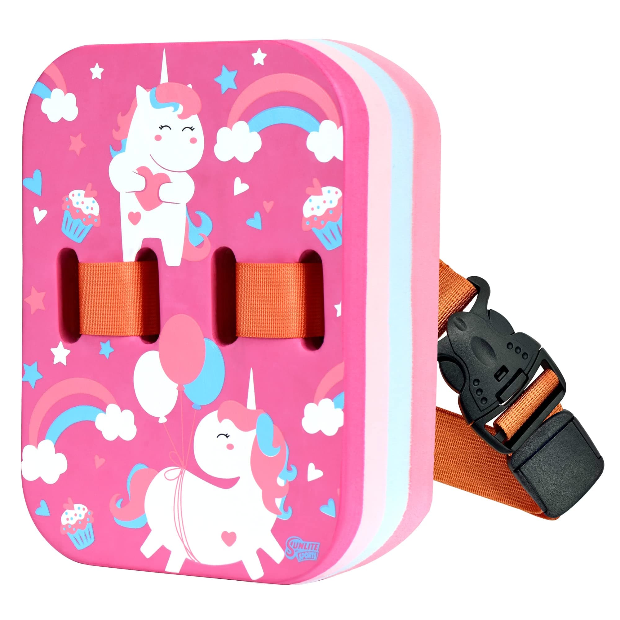 Sunlite Sports Back Float Swim Trainer with Adjustable Belt, Floatie with Multiple Layers, for Kids Children Toddler Swimming Safety