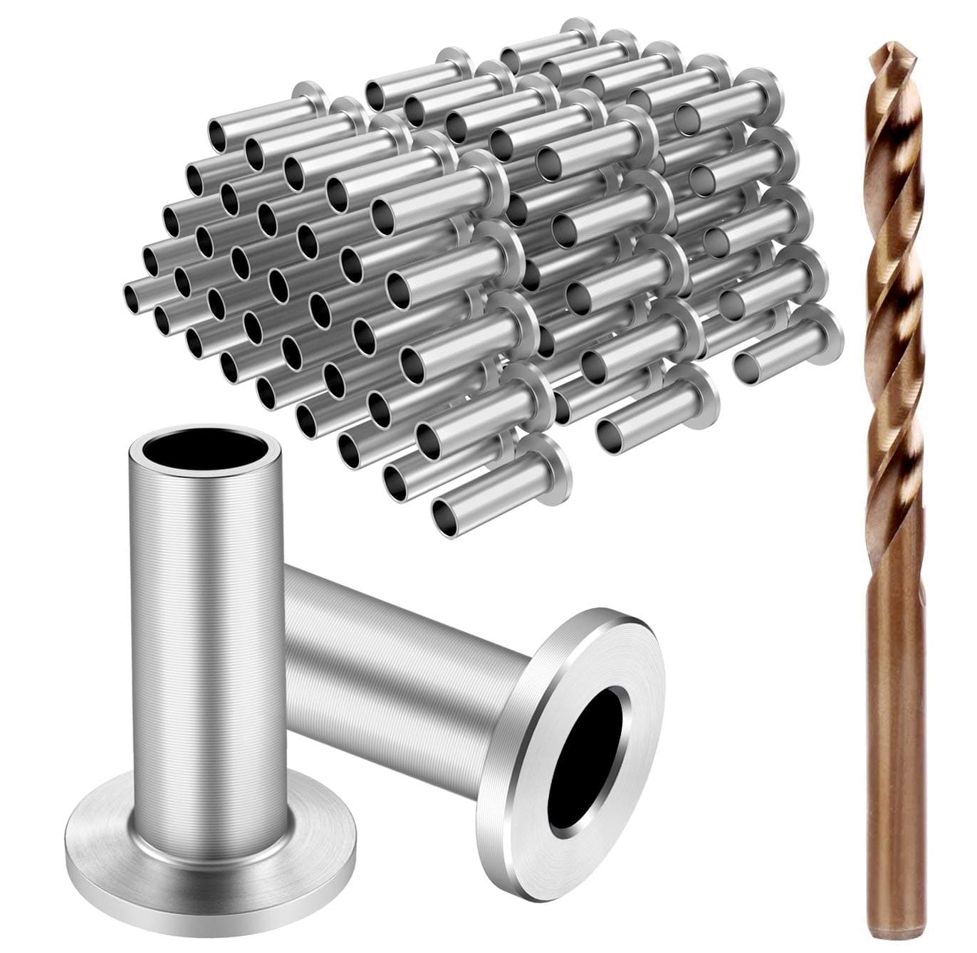 120 Pack Stainless Steel Protector Sleeves for 1/8" 5/32" or 3/16" Deck Cable Railing, for Wood/Composite Posts, T316 Marine Grade