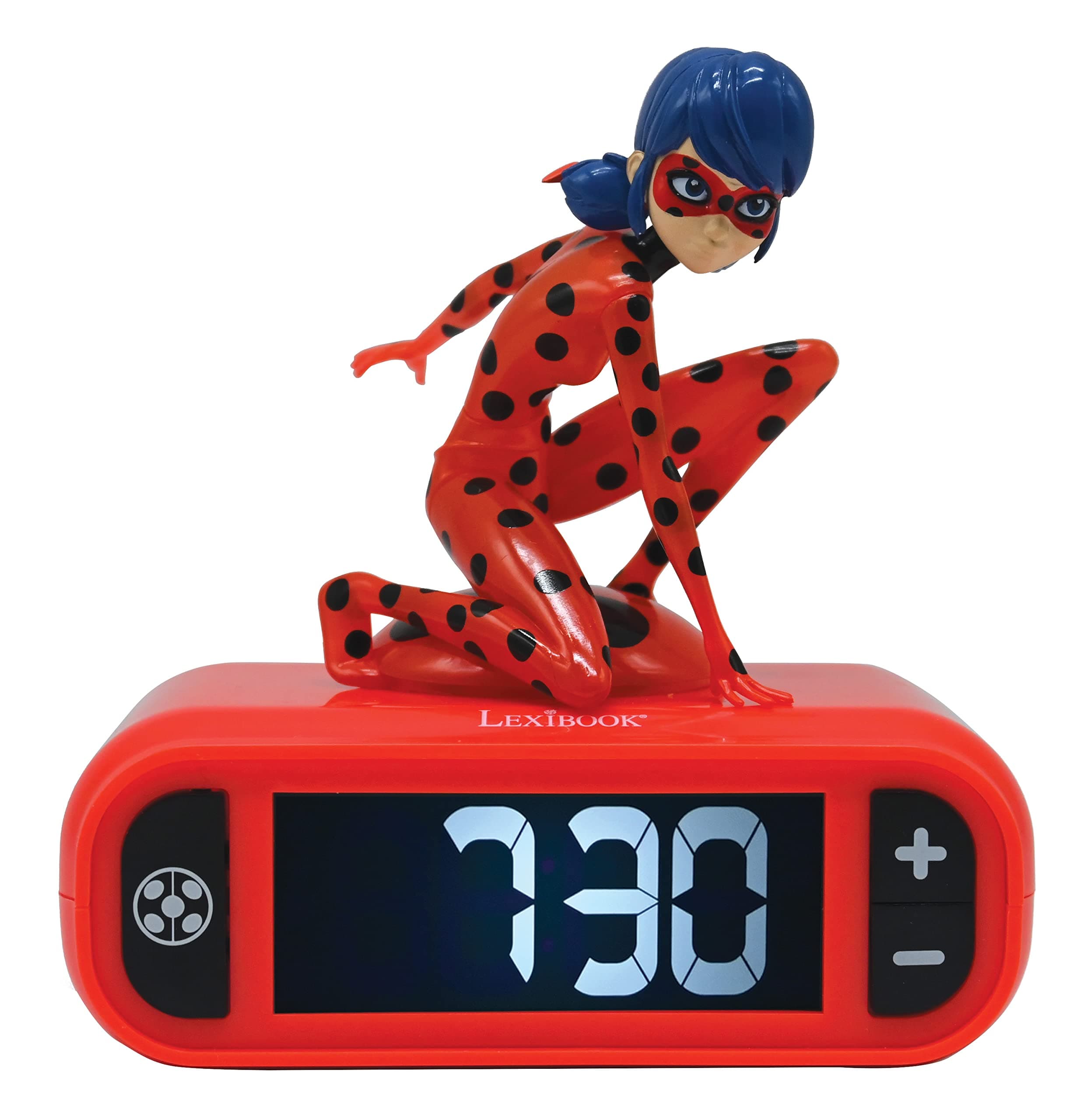 Miraculous Digital Alarm Clock with Night Light Snooze, Clock, Luminous Ladybug, Red Colour - RL800MI