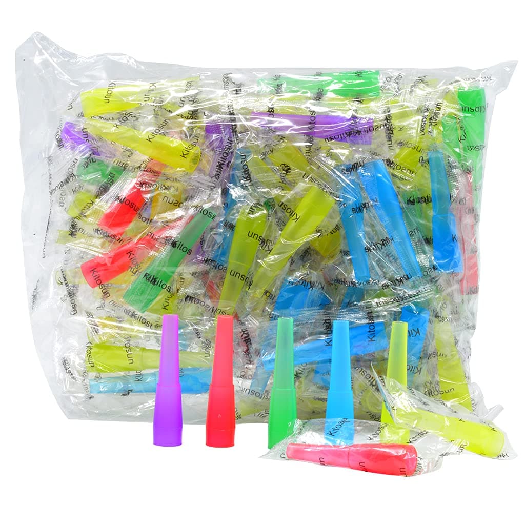 Shisha Pipe Tips 100 Pack Disposable Plastic Shisha Mouth Tips Individually Package Shisha Mouthpiece for Most of Shisha Hose (C)