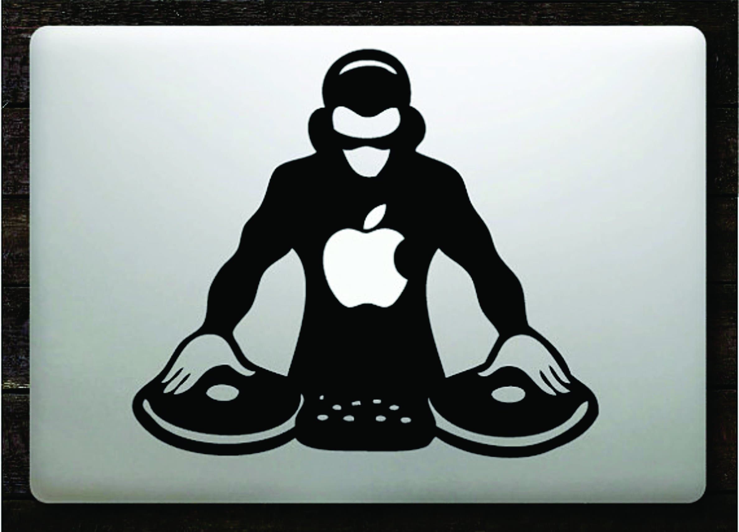 DJ with Turntable Macbook Decal Sticker Vinyl Macbok Pro