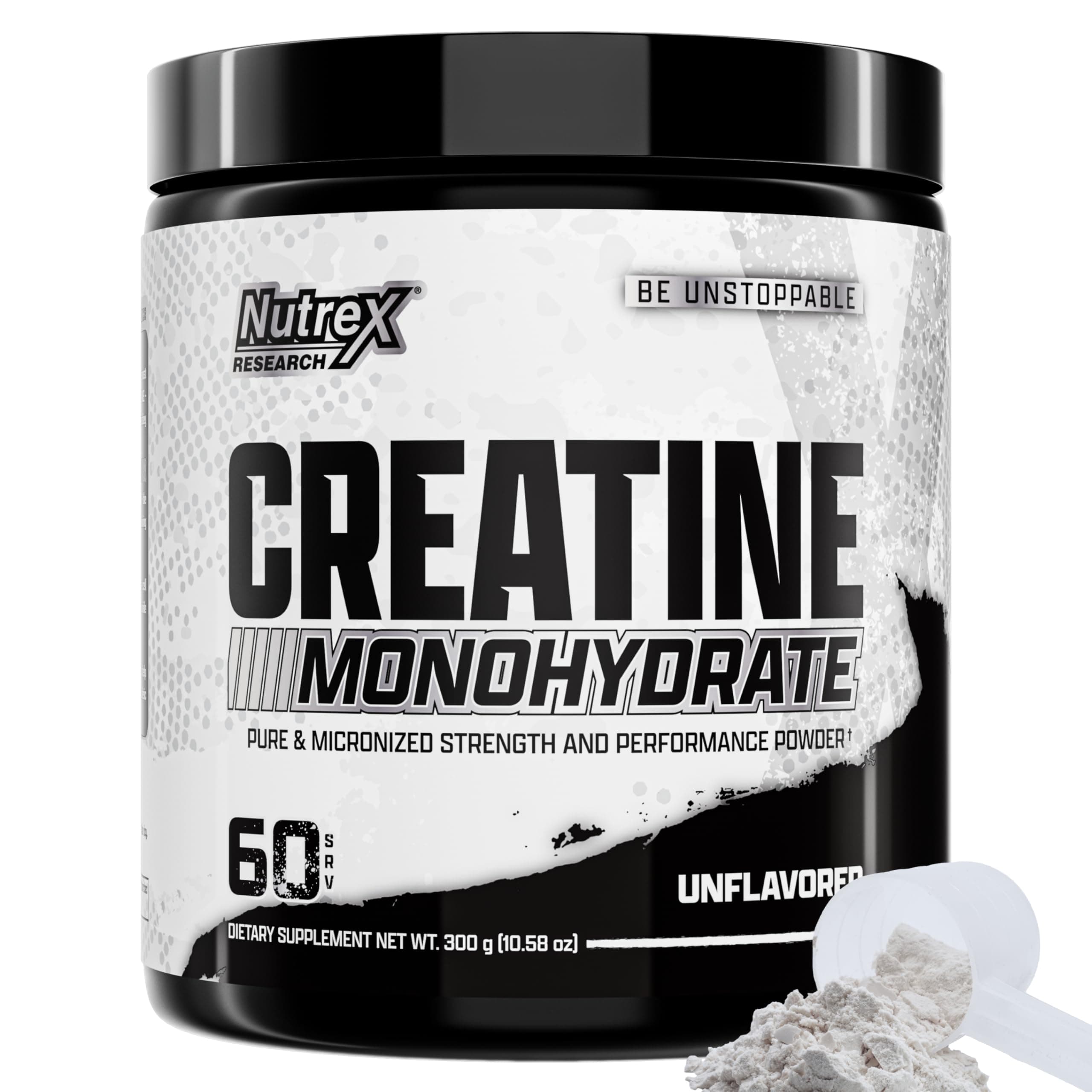 Creatine Monohydrate Powder 60 Servings | Unflavored 5G Micronized Creatine Powder | Gluten Free