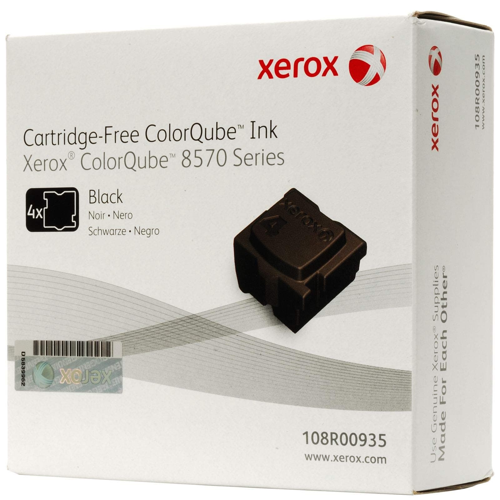 Solid ink cartridge Original Xerox 4 units Black 108R00935 / 8570 for Fuji-Xerox ColorQube 8570