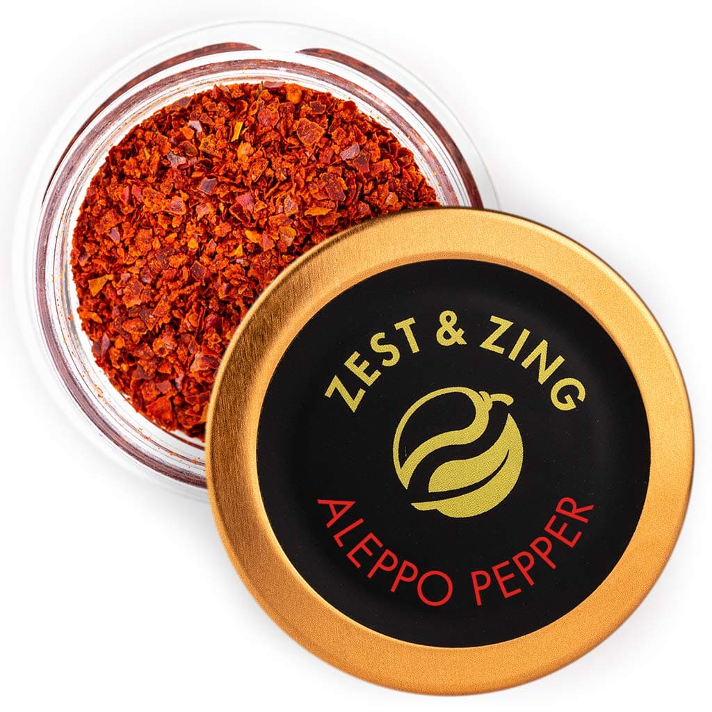 Aleppo Pepper Chilli (Flakes), 18g - Premium Chillis by ZEST & ZING. Fresher, Convenient, Stackable Spice Jars.