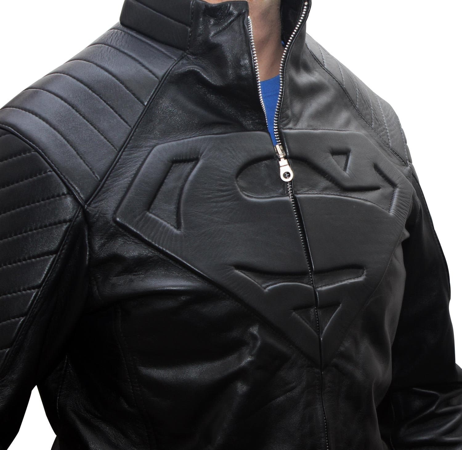 CosplayhiT Black Smallville Superman Jacket L