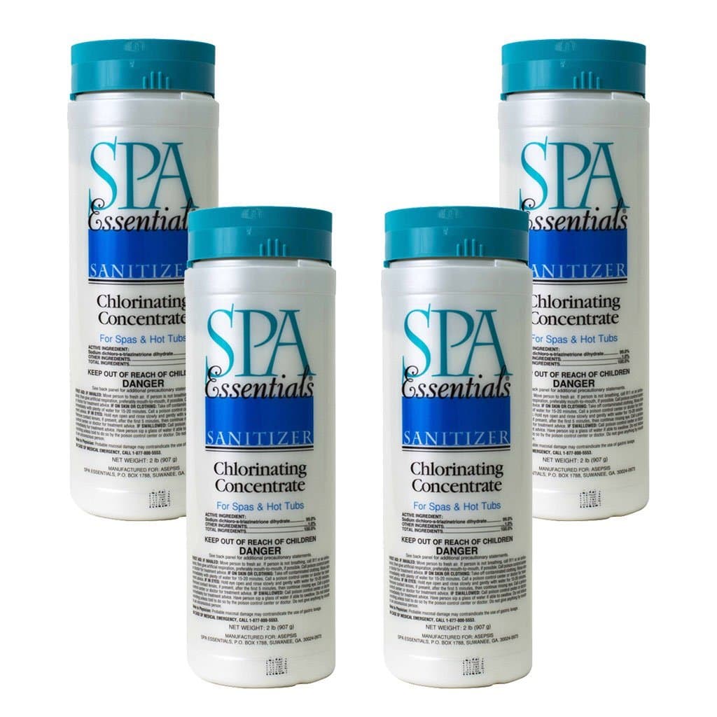 Spa Essentials 32130000-04 Granular Hot Tub Chlorine, 4-Pack , White