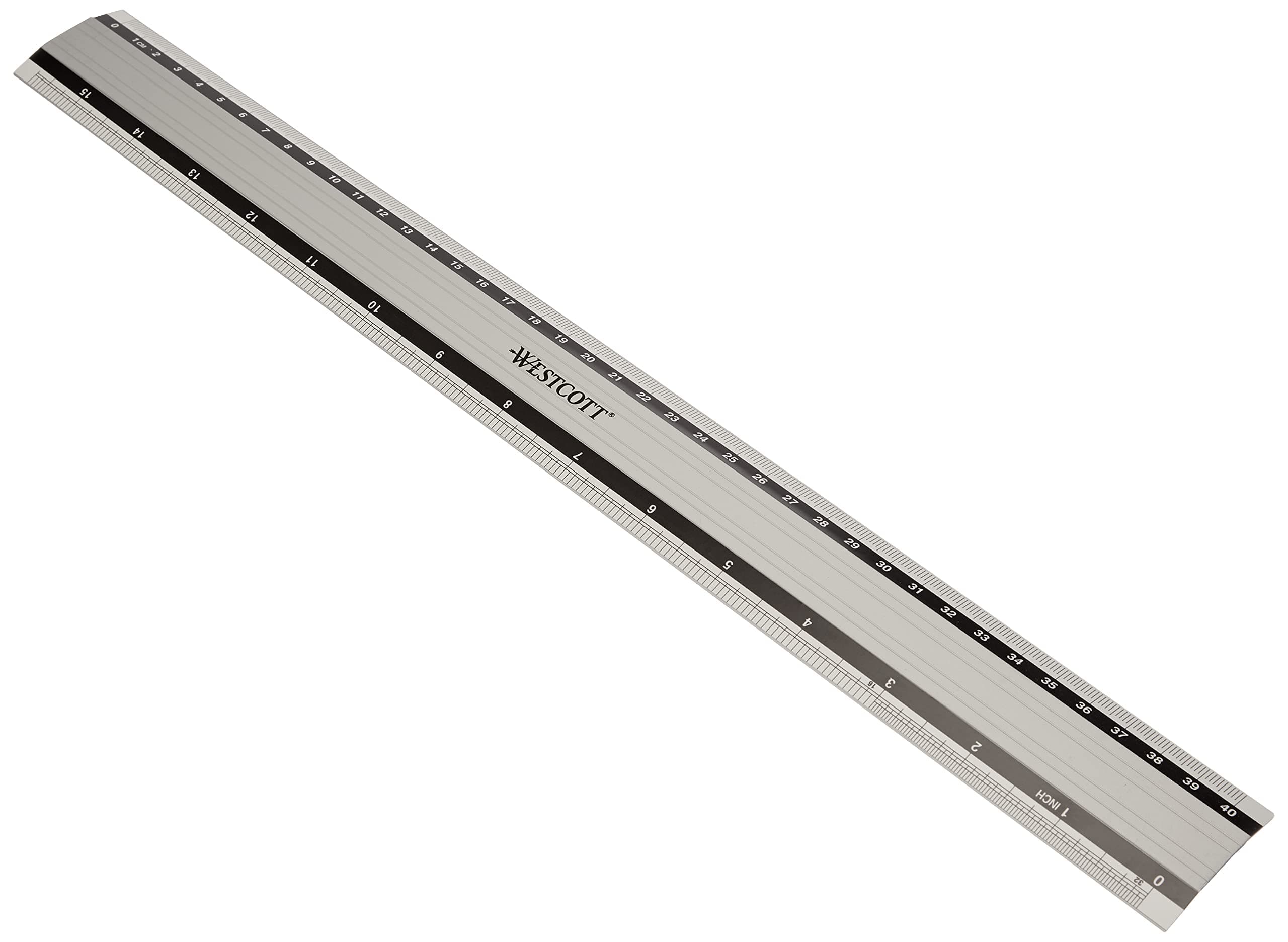 Westcott E-10192 00 16"/40cm Aluminum Ruler