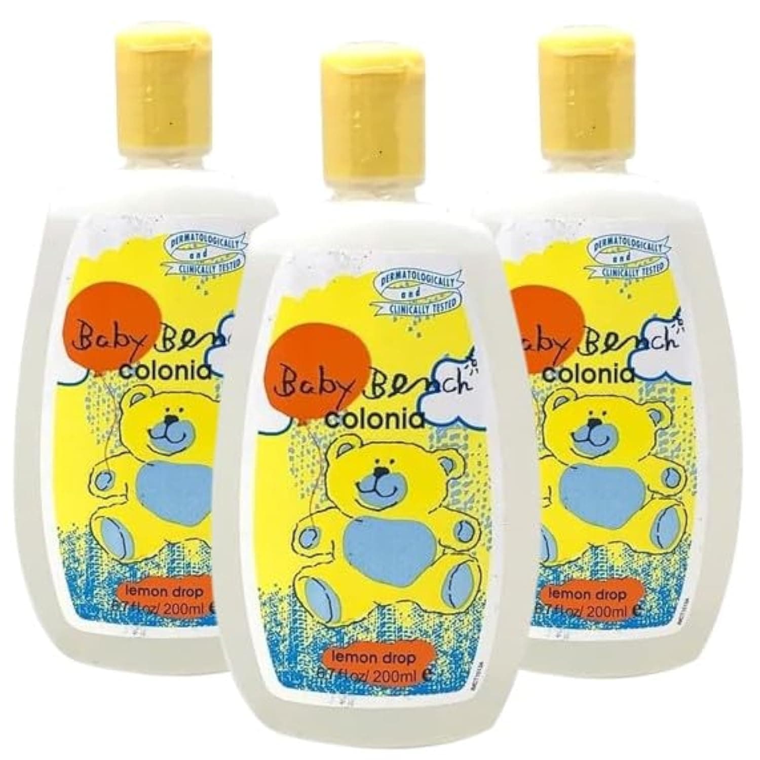 Colonia LEMON DROP COLOGNE | Perfume for Babies, Gentle & Safe, Mild Fragrance | Long-lasting Moisture & Delicate Fragrance | Safe for Mother's Hands & Baby's Skin 200 ml - (Pack of 3).