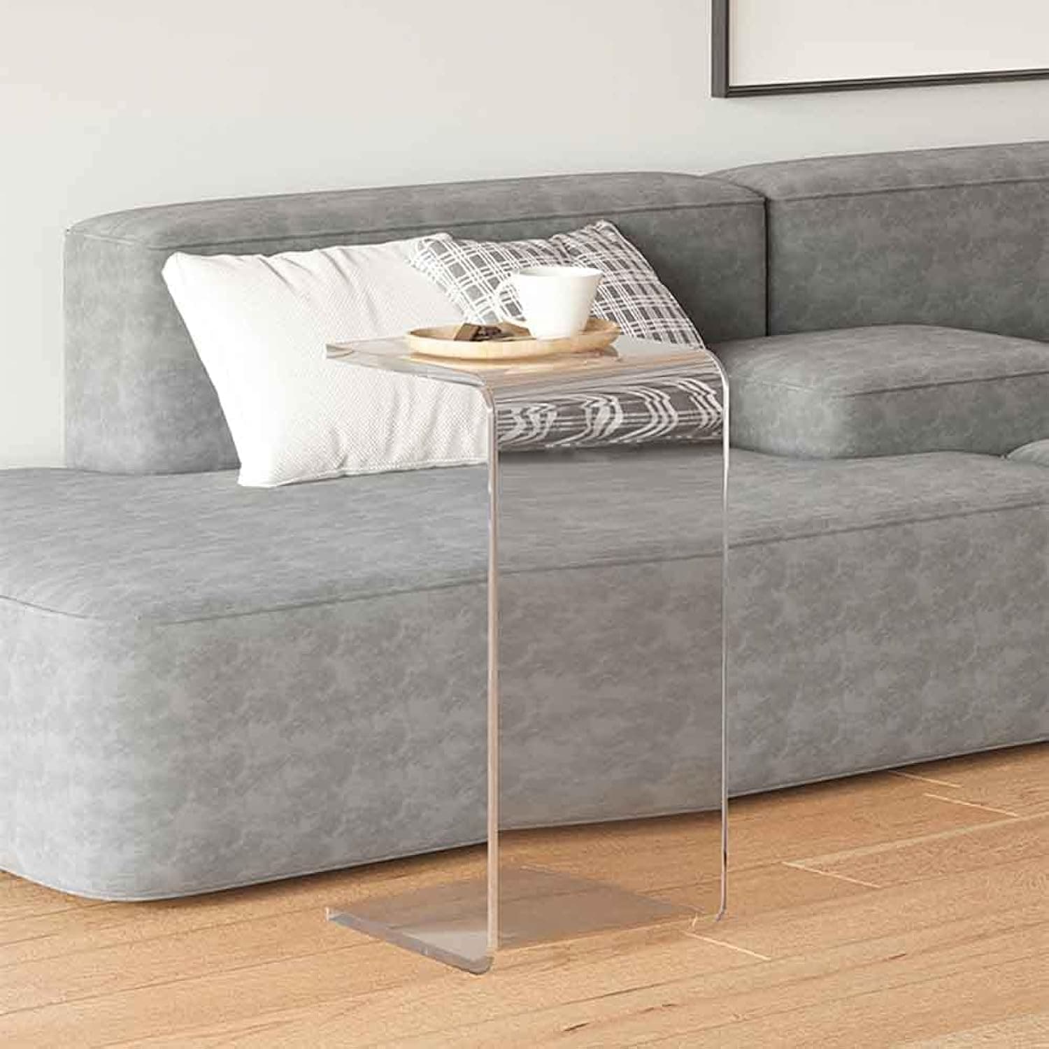 Acrylic transparent side table, sofa small coffee table side table multifunctional creative seating area table suitable for hotels, bookstores, western restaurants,Clear,30 * 30 * 55cm