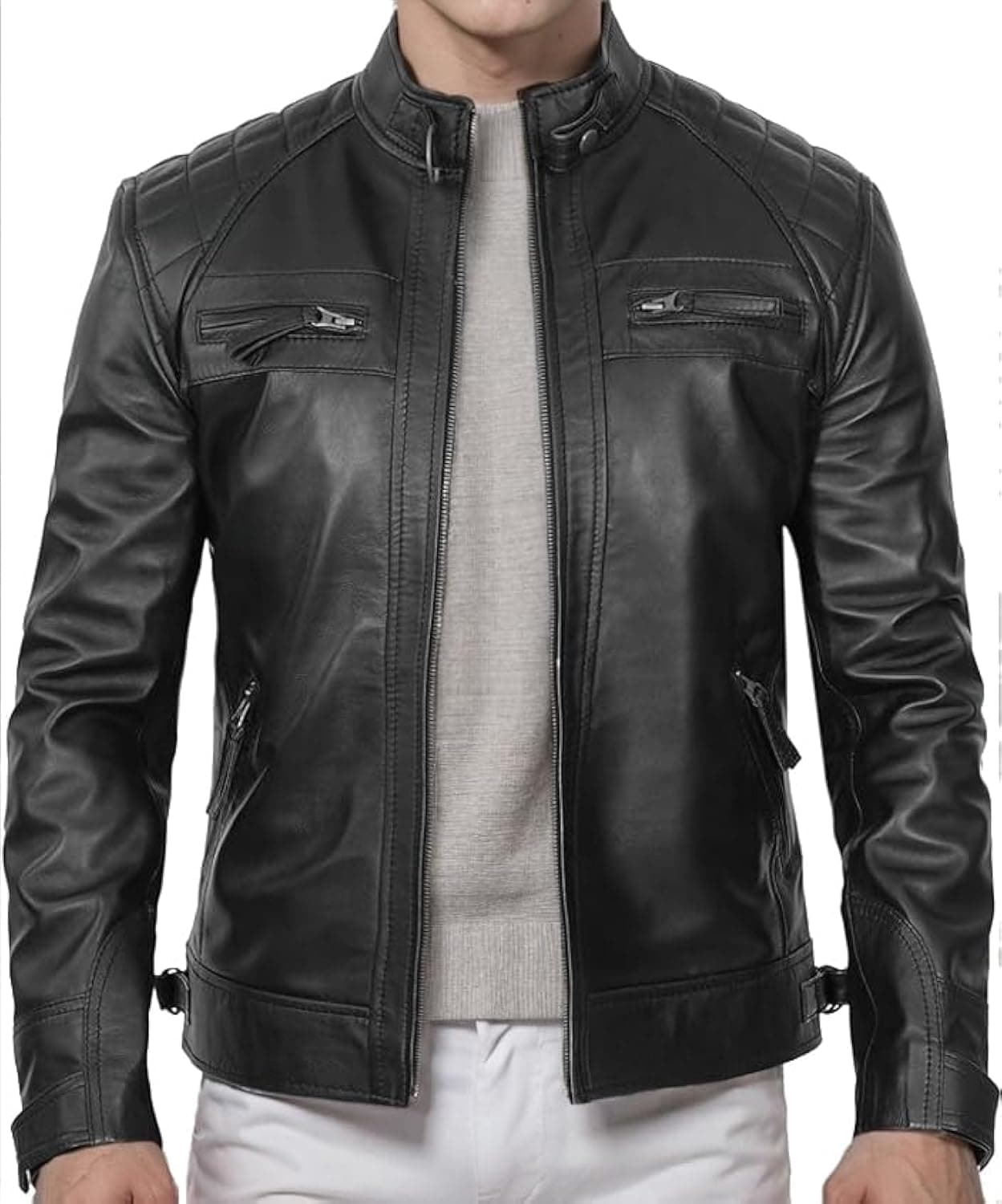DECIMAL Men's Leather Jacket