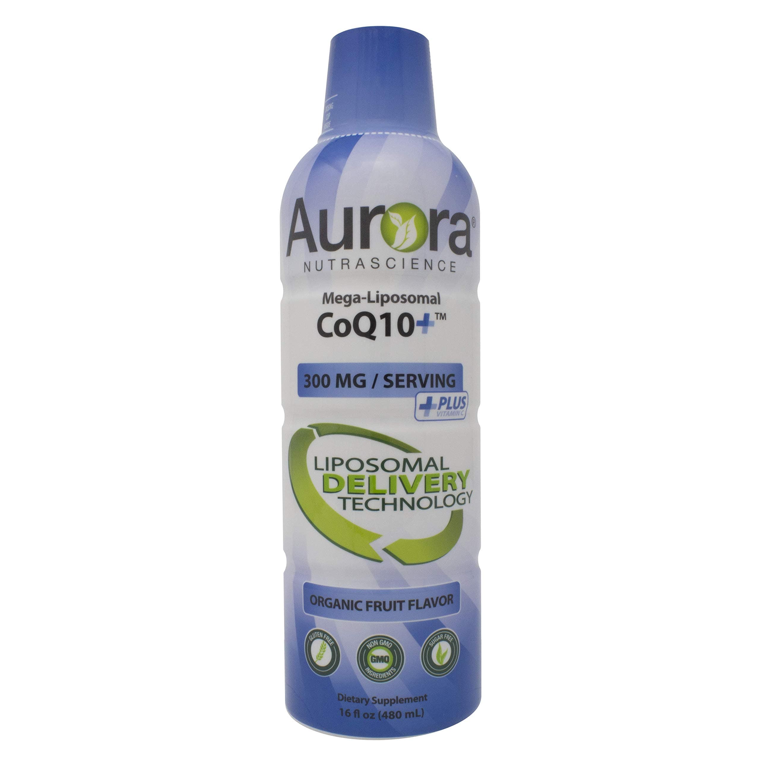 Aurora Nutrascience, Mega-Liposomal CoQ10+, Organic Fruit Flavor, 300 mg, 16 fl oz (480 ml)