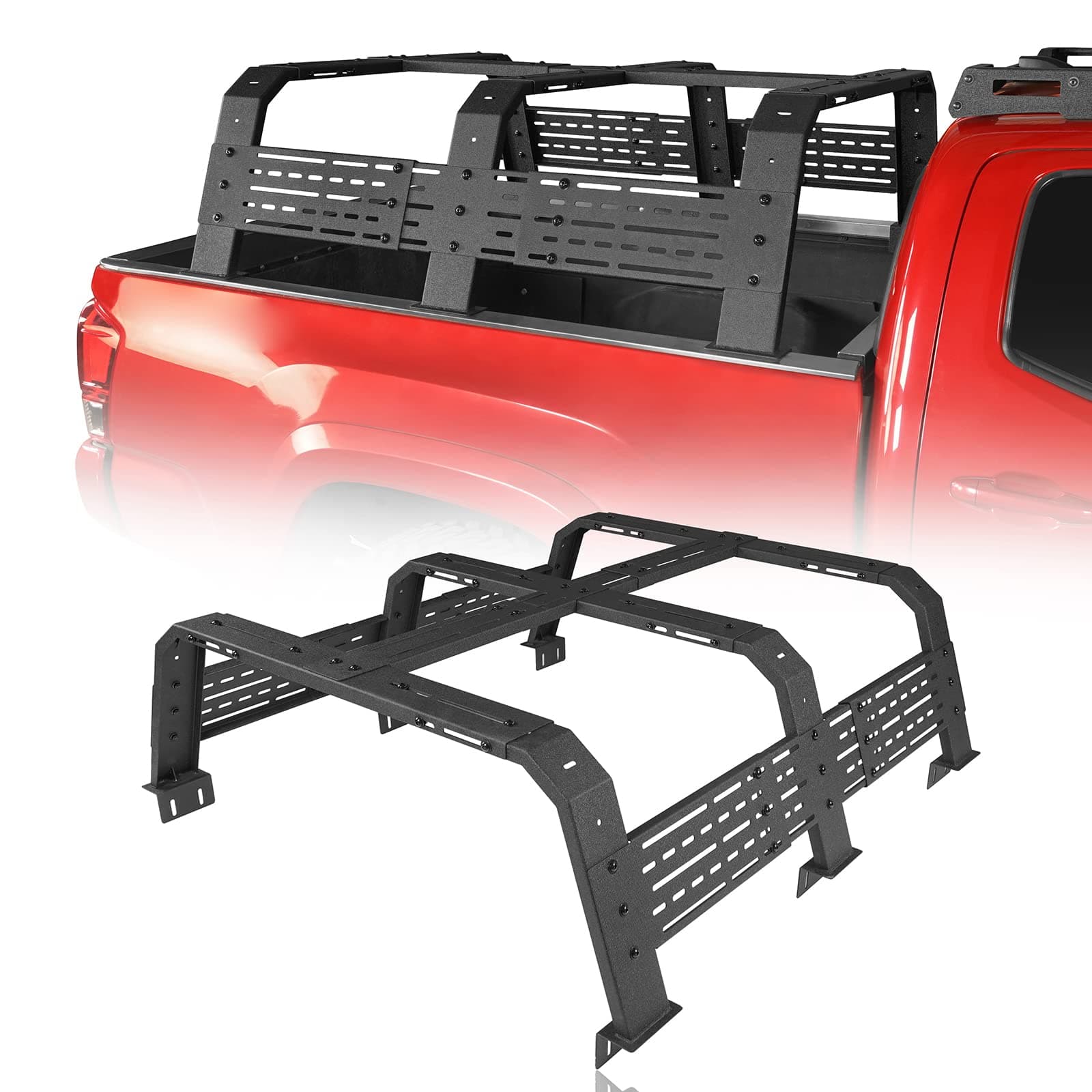 18.8" High Overland Bed Rack for Full-Size Trucks w/Bed Rails - Compatible with Toyota 07-23 Tundra & 05-25 Tacoma 6' Bed