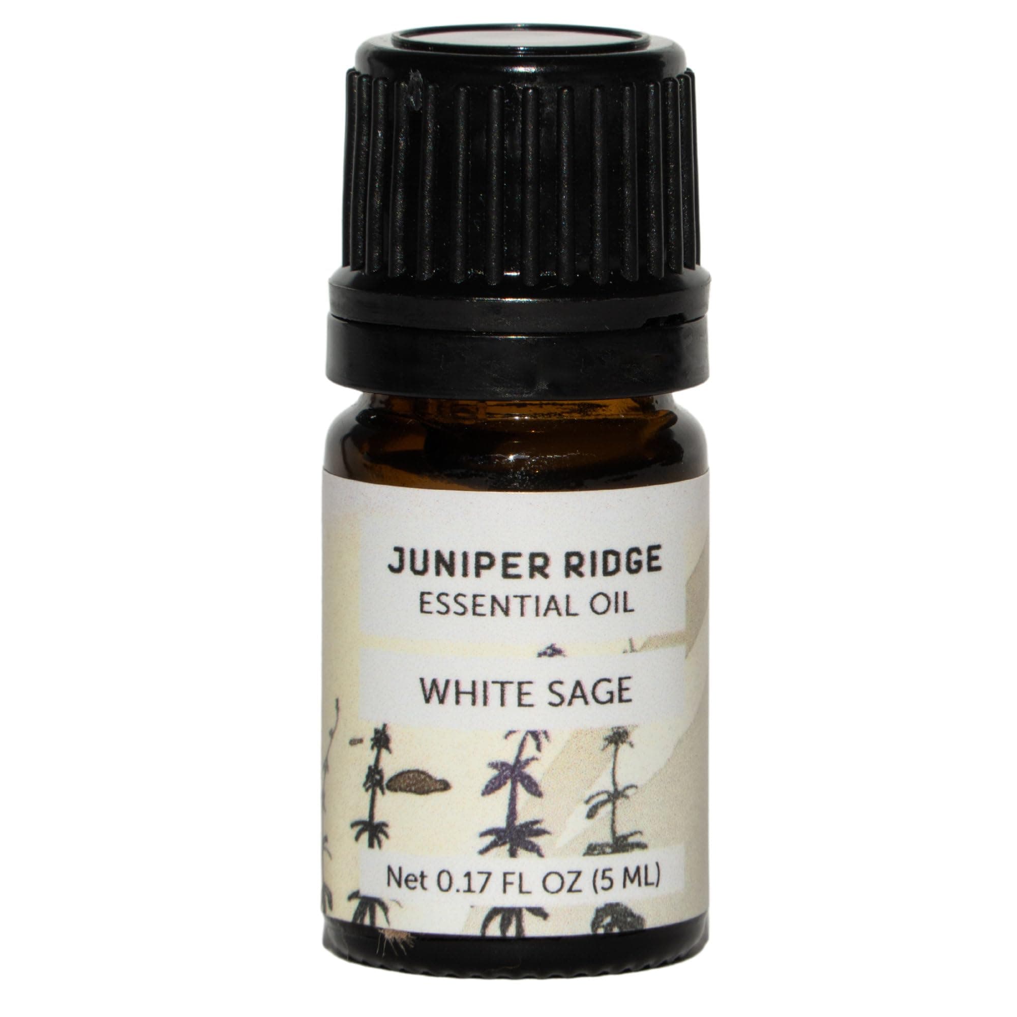 Juniper Ridge White Sage Essential Oil - Light & Refreshing Desert Fragrance with Earthy Spicy Resin Notes - 5ml - Packaging May Vary