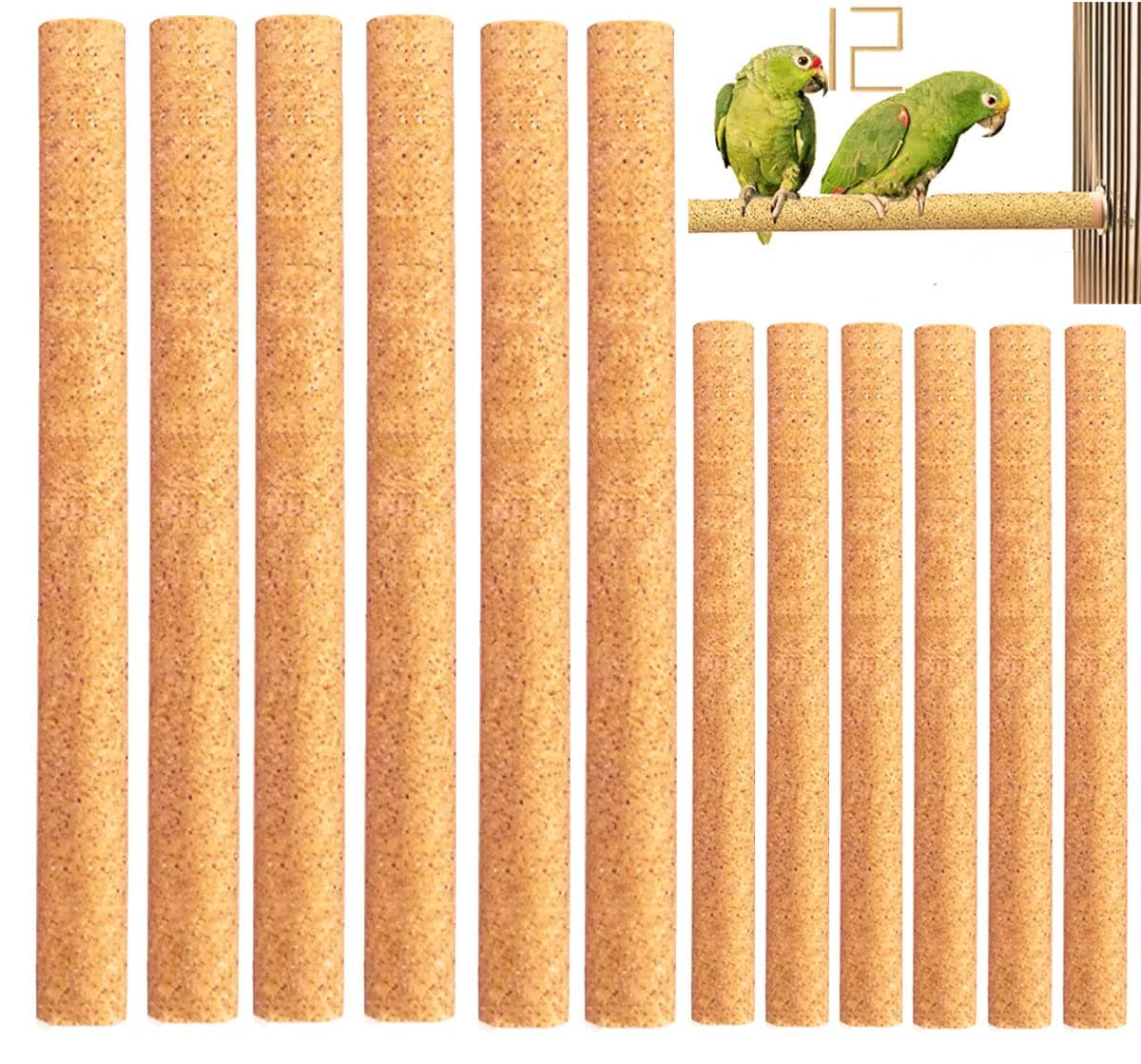 10”X0.78”/12Pcs Sand Perch Covers for Bird