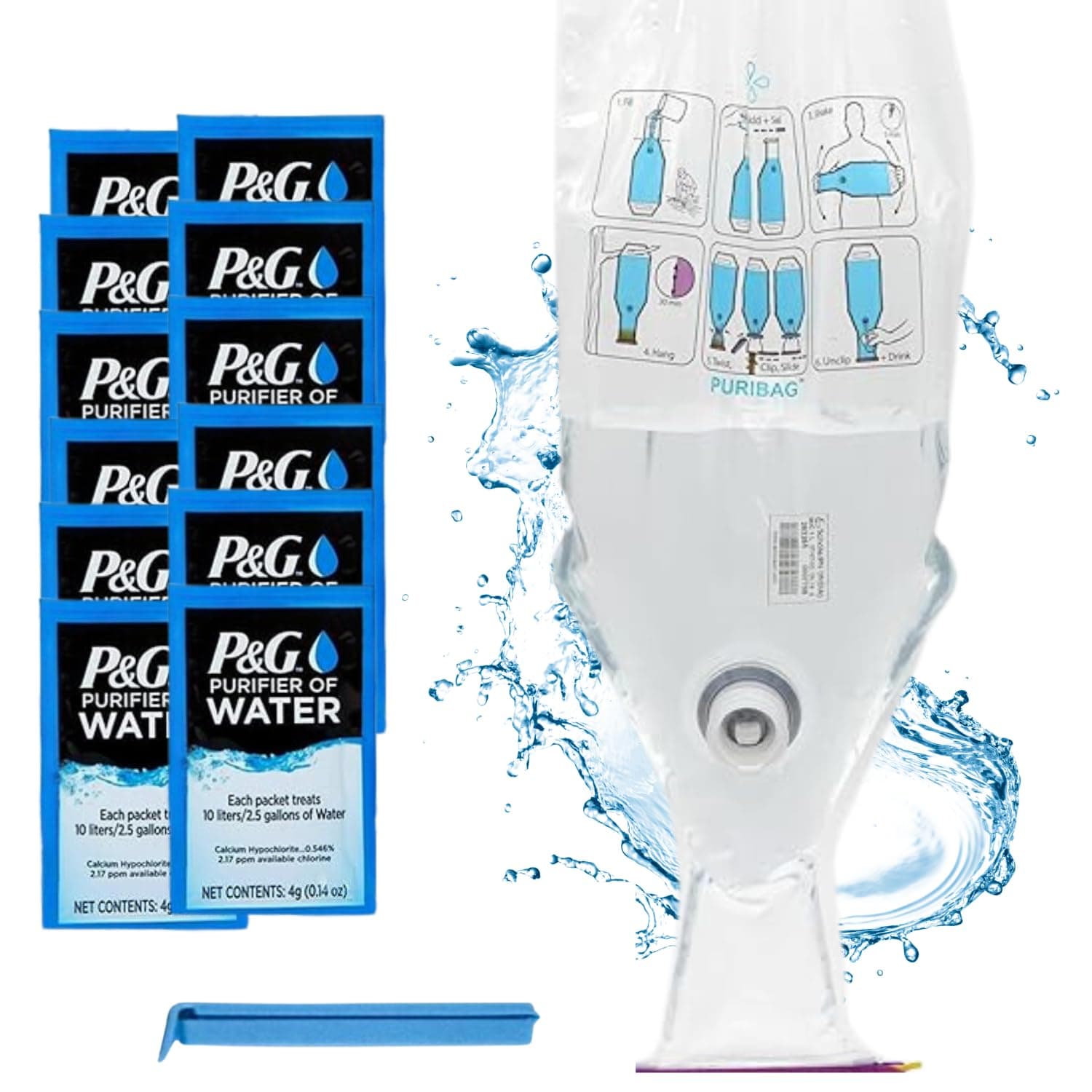 PuriBag: Water Purifier Camping System 10L (2.5 Gallon)