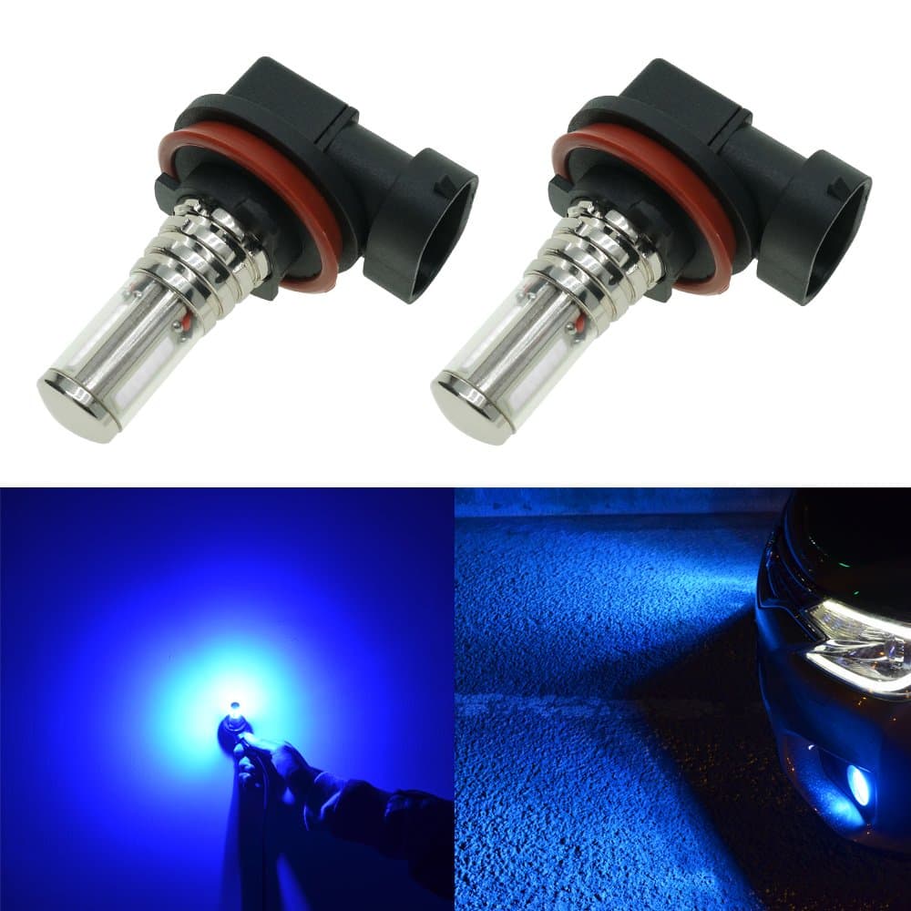 Calais Extremely Bright H8 36W LED High Power Blue 3 COB LED DRL Fog Light Bulbs Plug-n-Play(pack of 2)