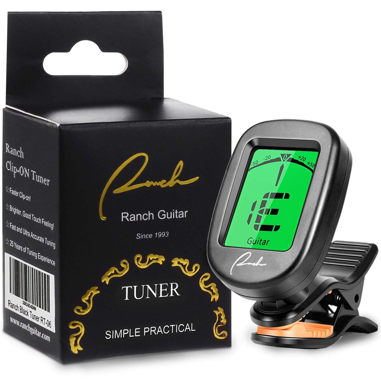 Ranch Clip-on Tuner for Ukulele Guitar