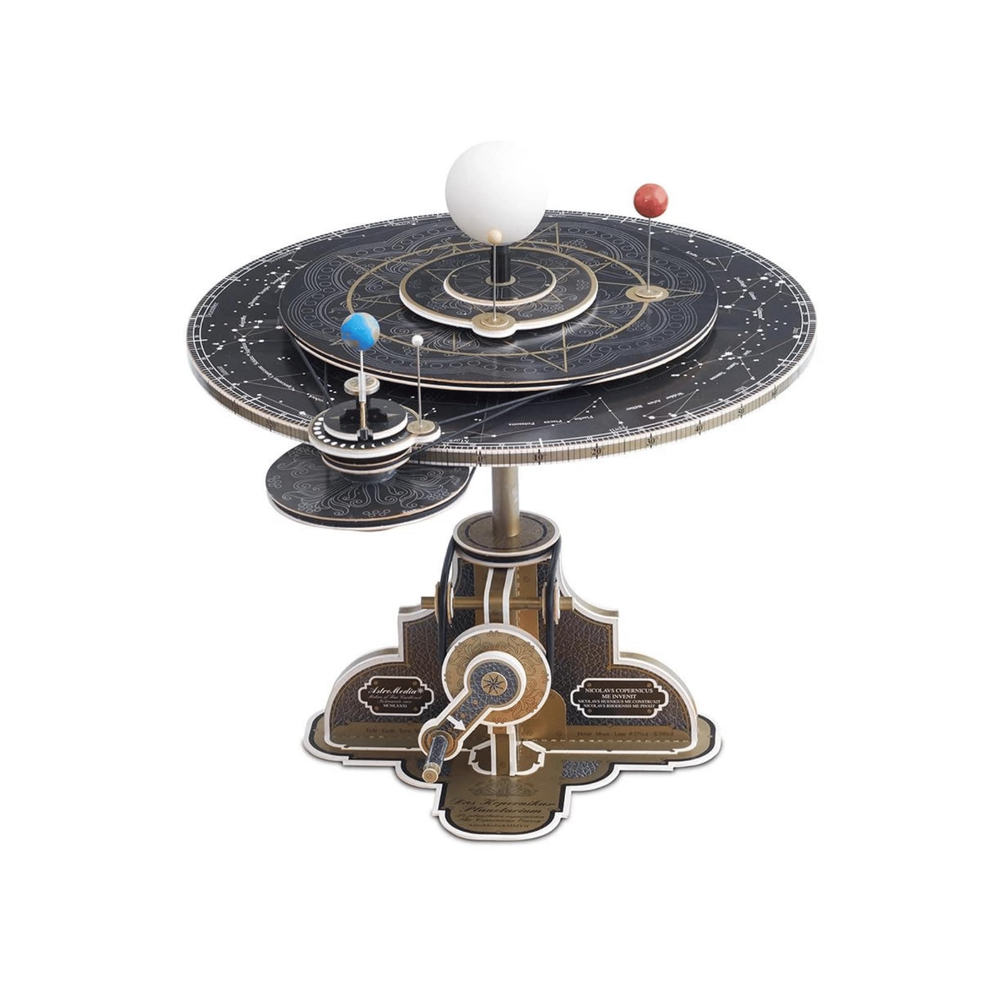 DIY Copernican Orrery with LED Sun & Planets | Solar System Model Construction Kit | Science Gifts for Teens & Adults Ages 15+