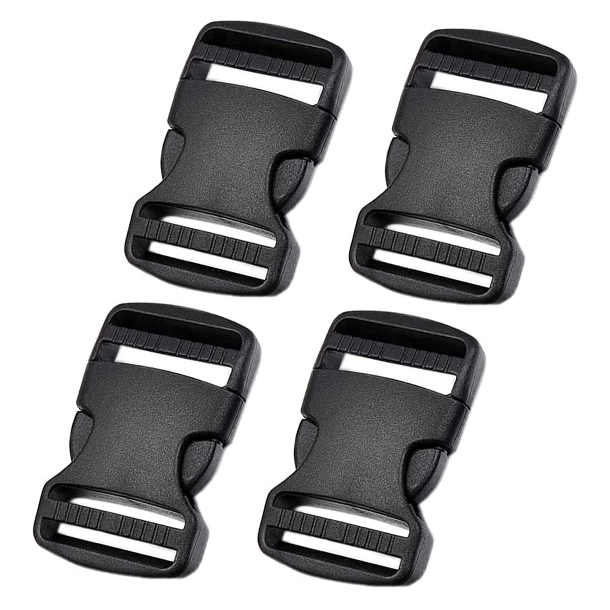 IRYNA 25mm/1inch Buckles Clips Rucksack Clips,Quick Flat Side Release Buckle Clip for Luggage, Rucksack, Backpack, Webbing Strap (4Pcs)