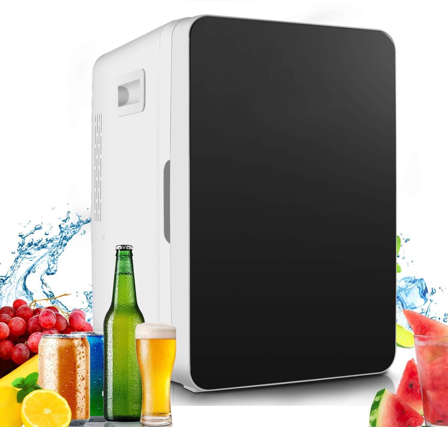 Mini Fridge, Mini Refrigerator with 20-Liter Large Capacity, Cooler/Warmer with Temperature Control, Single Door Mini Fridge Freezer for Cars, Road Trips, Homes, Offices & Dorms