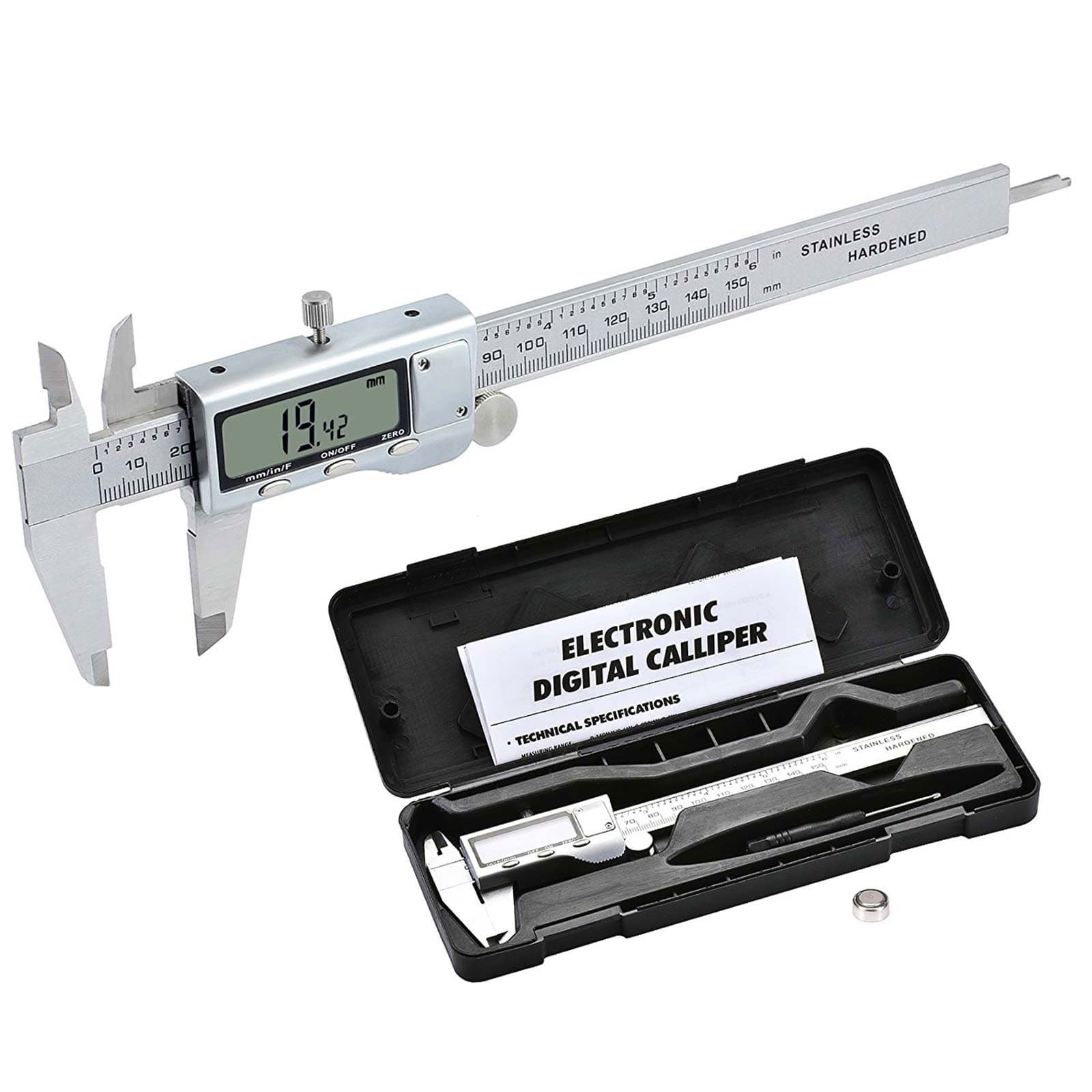 XTECH A1047 6-Inch 150 mm Electronic LCD Digital Vernier Caliper Gauge Ruler