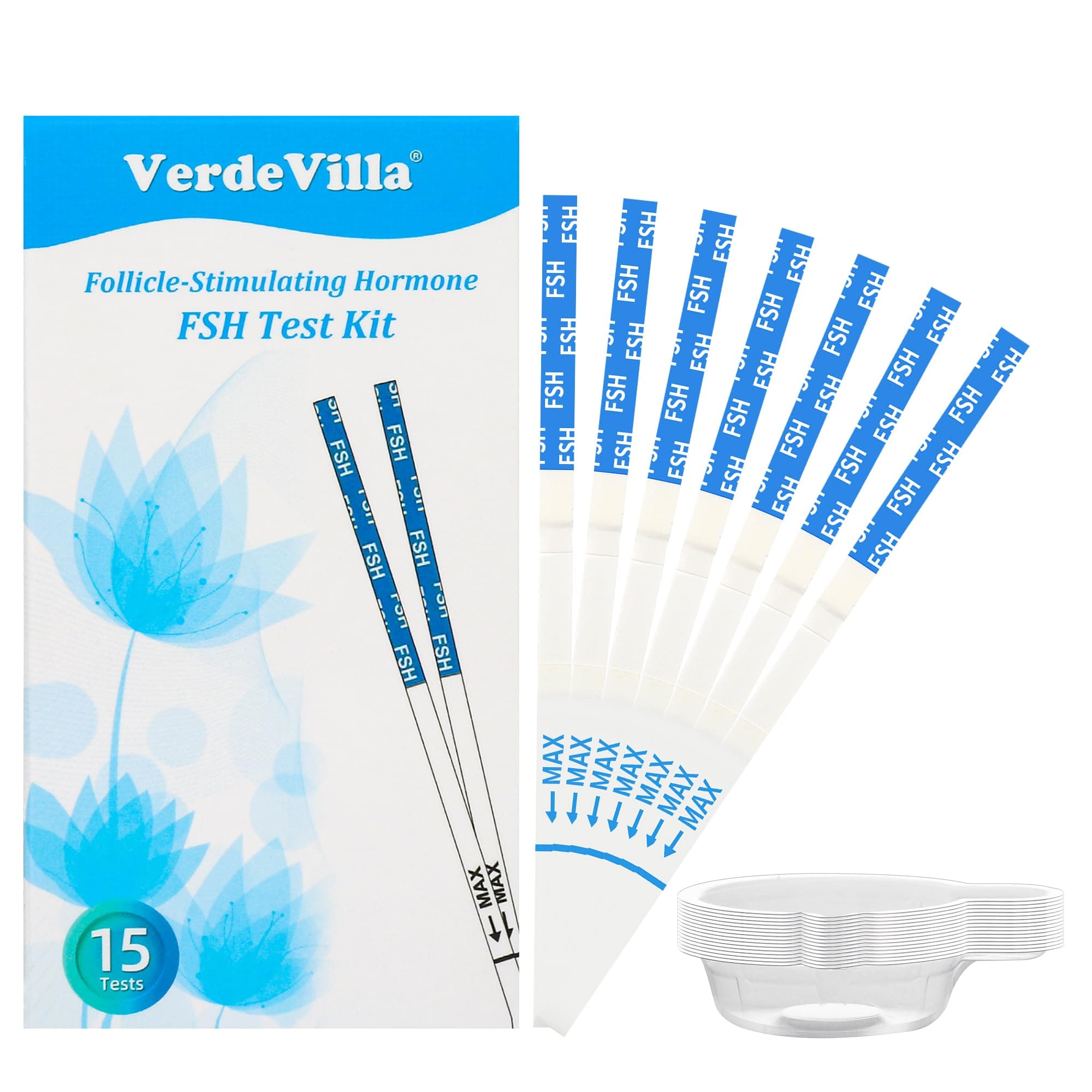 15 Pack Home Menopause Test Strips FSH Test Perimenopause Testing Hormone Balance for Women 30+ Years Old Hormone Testing Helps you understand ovarian reserve and determine your fertility and level of
