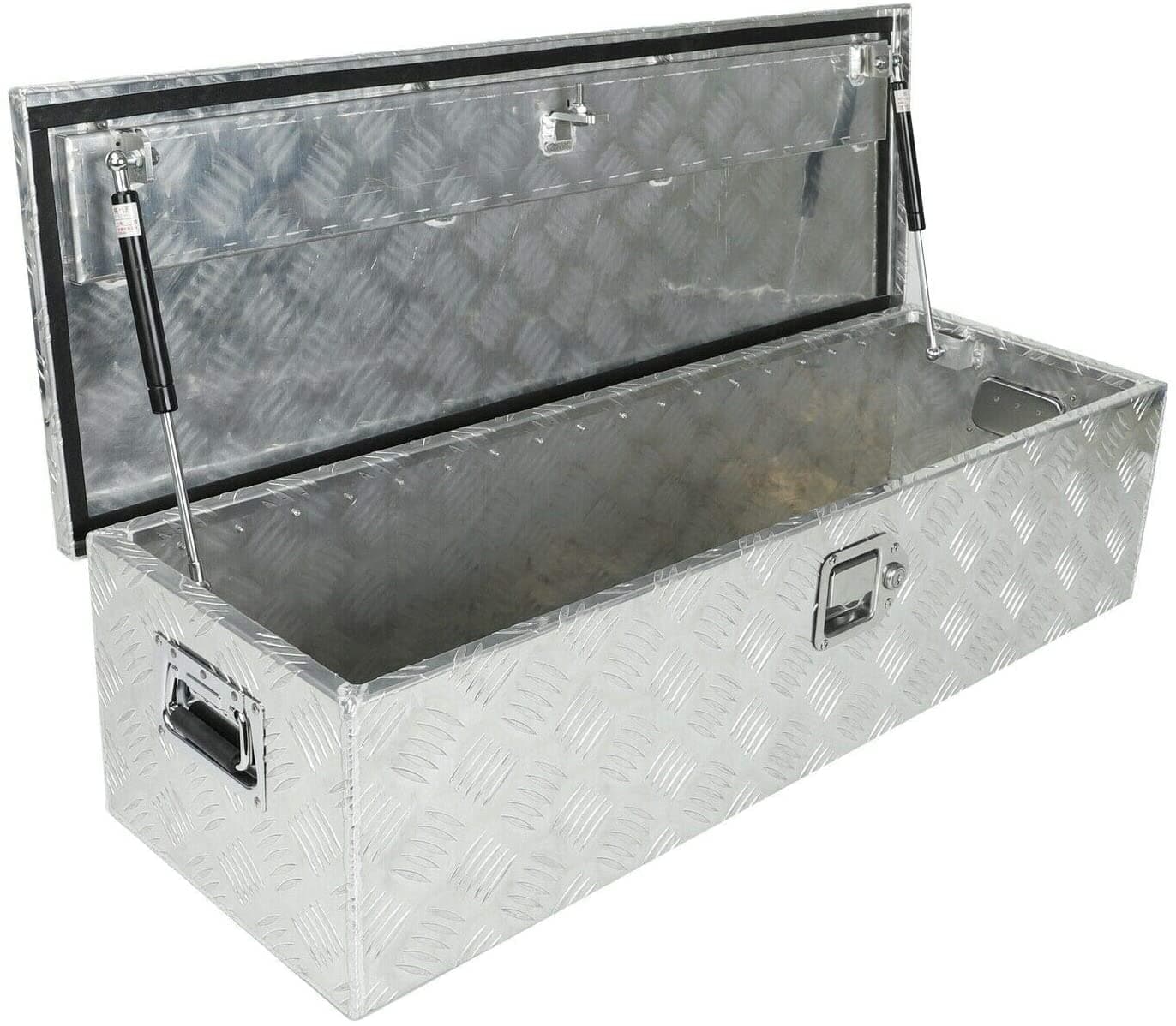39 Inch Heavy Duty Aluminum Tool Box Chest Box Pick Up Truck Bed Trailer Toolbox Storage With Lock Keys,Silver