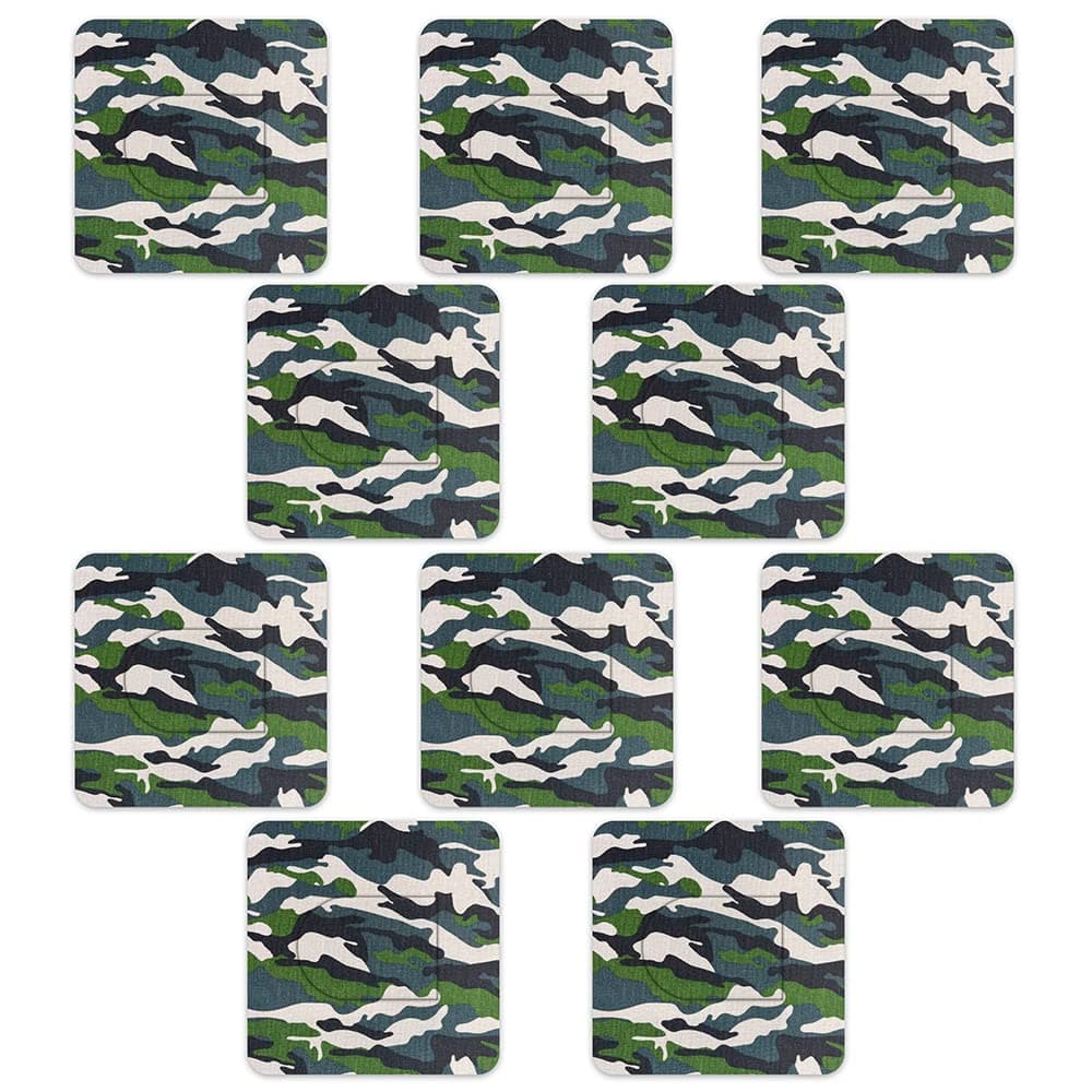 Omnipod overtape Adhesive Patch, Extra Secure & Water Resistant. (Green camo)
