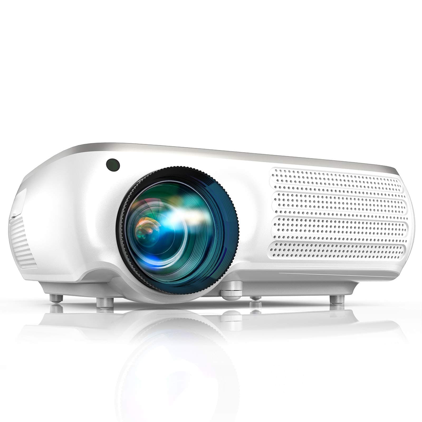 TOPTRO WiFi Bluetooth Projector 9500Lumen Support 1080P Home Video Projector Mini Portable Movie Projector, 200" Display & Zoom 50%, Built-in HiFi Speaker for TV Stick/Phone/Laptop/PS4/PC/USB/VGA/HDMI