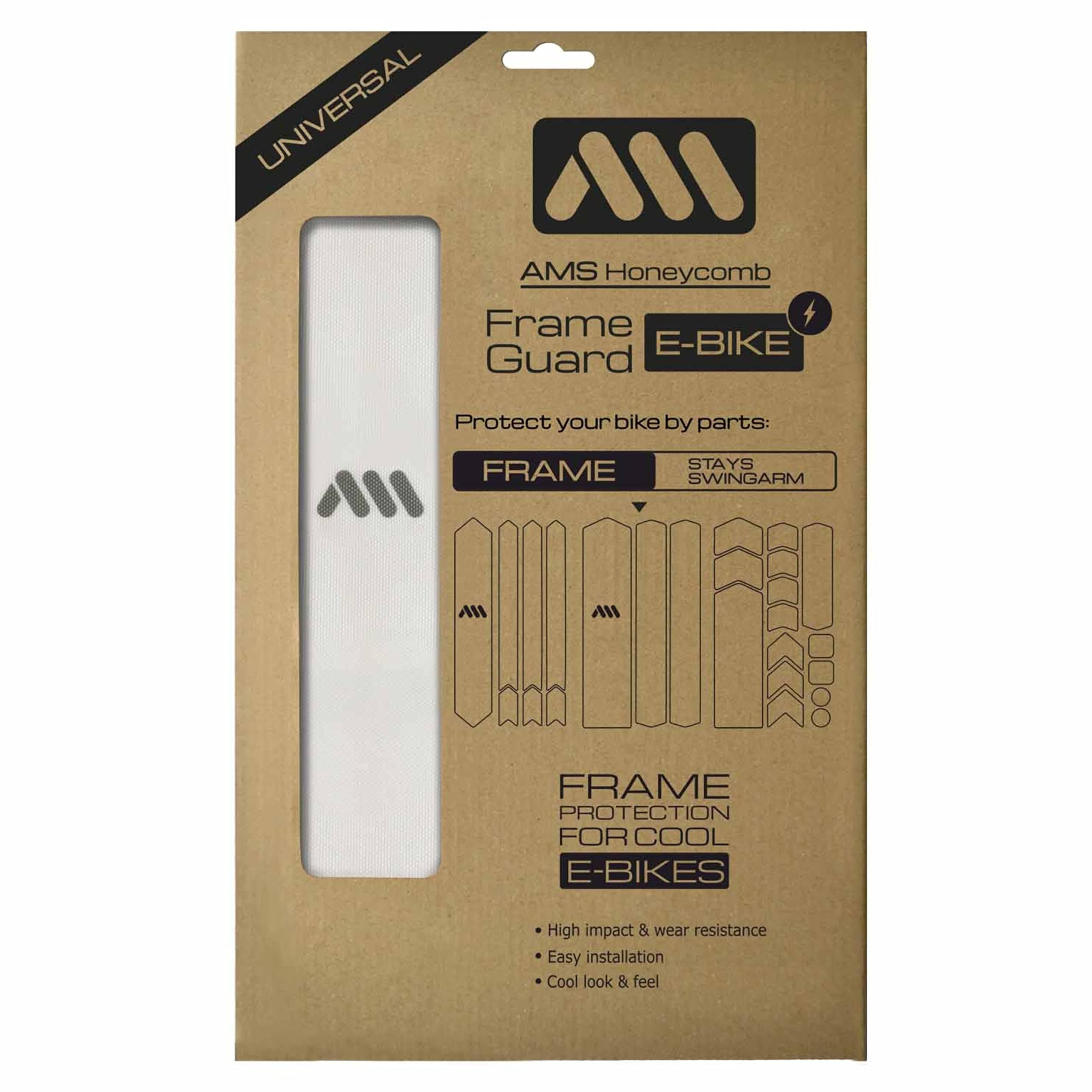 All Mountain Style E-Bike MTB Frame Protector | Electric Bike Frame Protector | Protects Your Bike from Scratches and Bumps | Clear Transparent Model