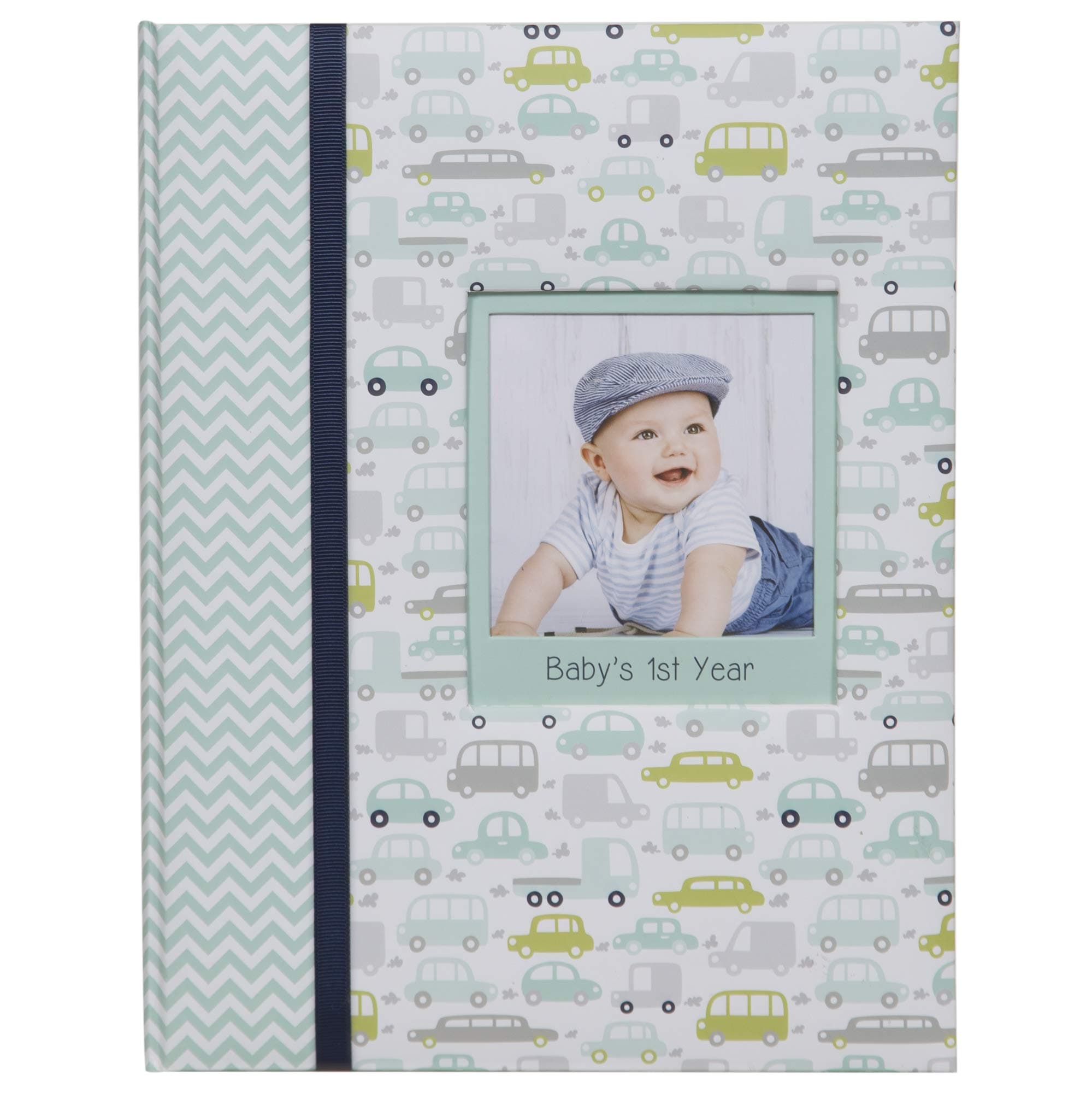 Everly Hart Collection Baby Boy's First Year Milestone Memory Book Journal Photo Albums, Blue