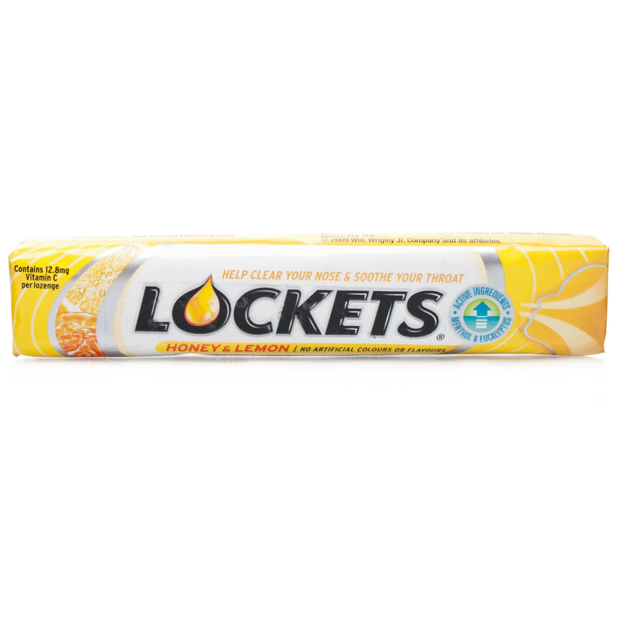 Lockets Honey Lemon Cough Drops Sweets Roll 43g (5 Rolls)
