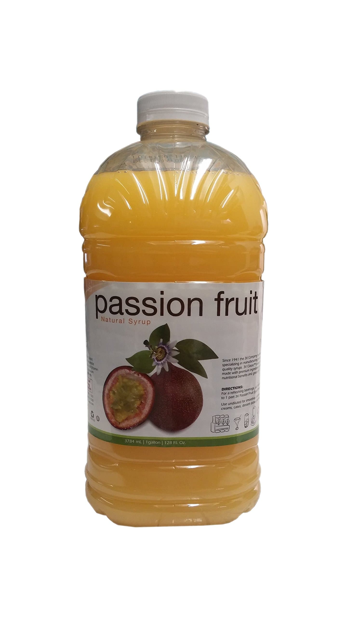 3V Classic Passion Fruit Natural Syrup (1 Gallon)