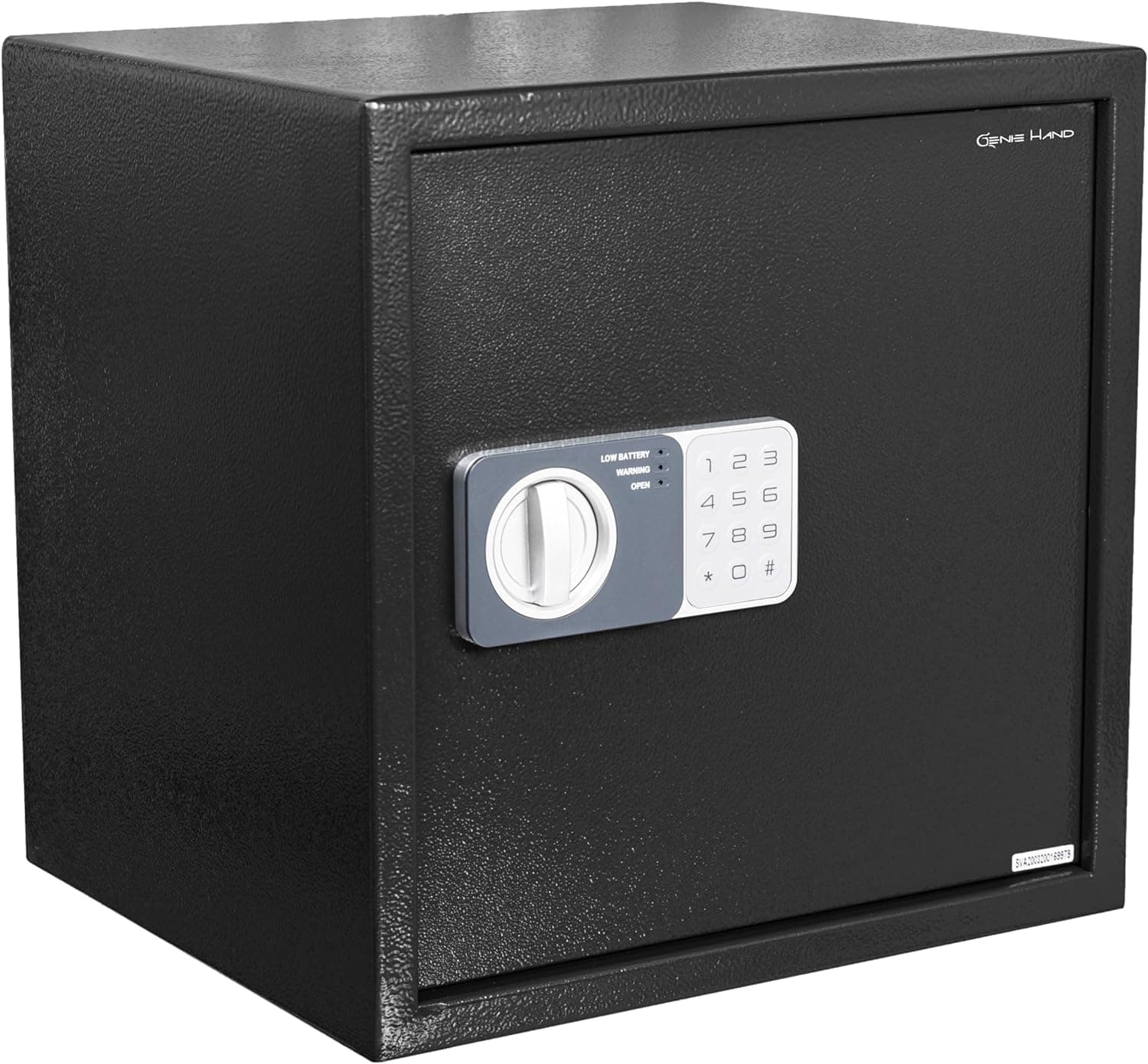 Genie Hand | Electronic Home Safe with Key and Combination Lock, High Security Money Box for Cabinet – B-Class Lock – Anti Bounce Technology