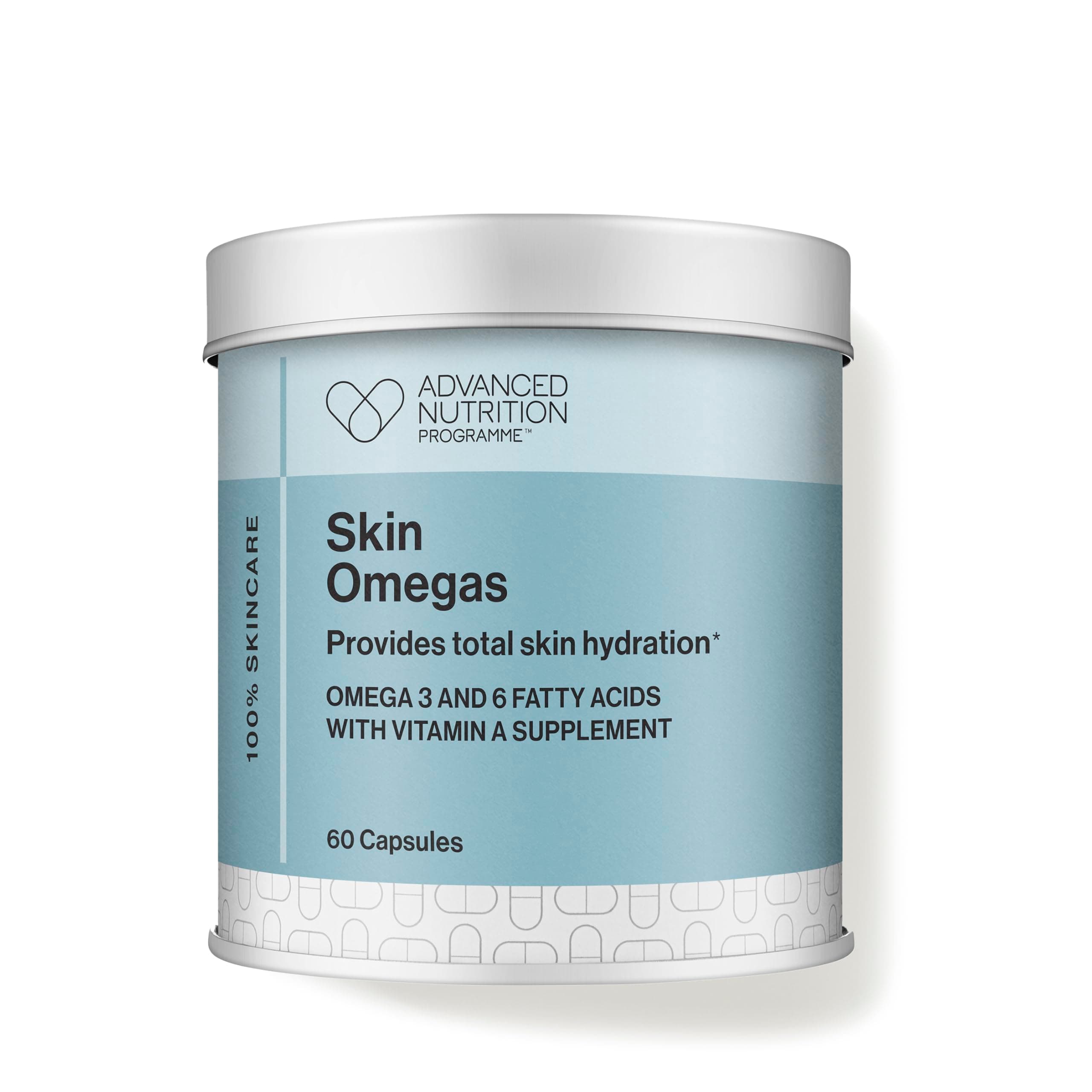 Advanced Nutrition Programme Skin Omegas Supplement distributed by Jane iredale