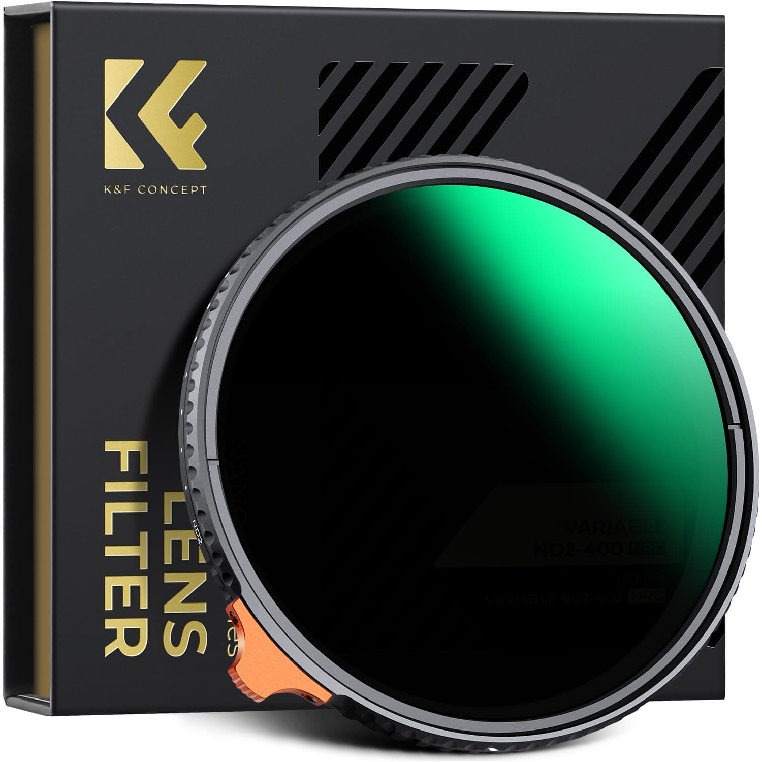 K&F CONCEPT 72mm Variable ND Filter ND2- ND400 High Definition Nano X Adjustable Fader Neutral Density Lens Filters(HD Nano-X version)