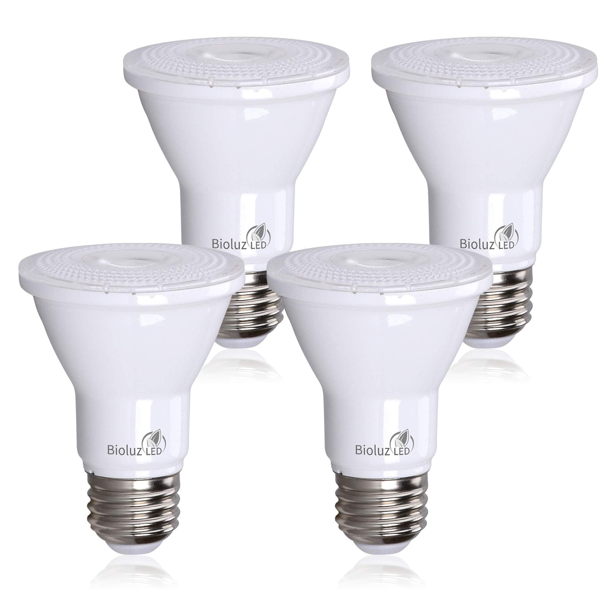 PAR20 LED Bulbs 3000K 90 CRI 5.5W = 75W Replacement Soft White Dimmable Spot Light Bulb E26 Base 40 Degree Beam Angle UL Listed & Title 20 4-Pack