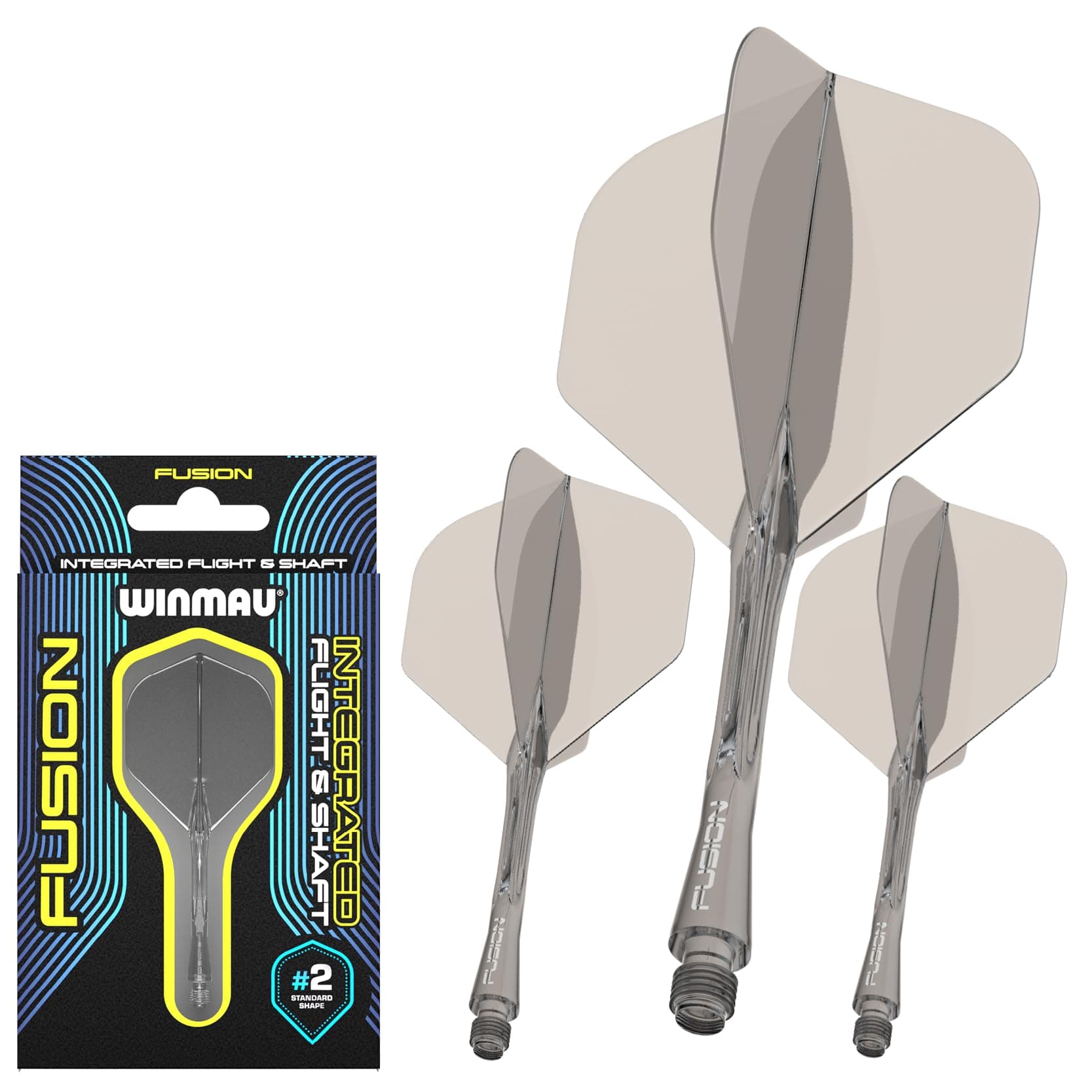 Fusion Intergrated Dart Flight and Shaft System - 1 set per pack (3 flights and shafts in total)