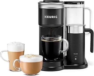KeurigK-Café SMART Single Serve Coffee Maker with WiFi Compatibility, Latte and Cappuccino Machine with Built-In Frother, 6 Brew Sizes, Compatible with Alexa, Black, (5000365485)