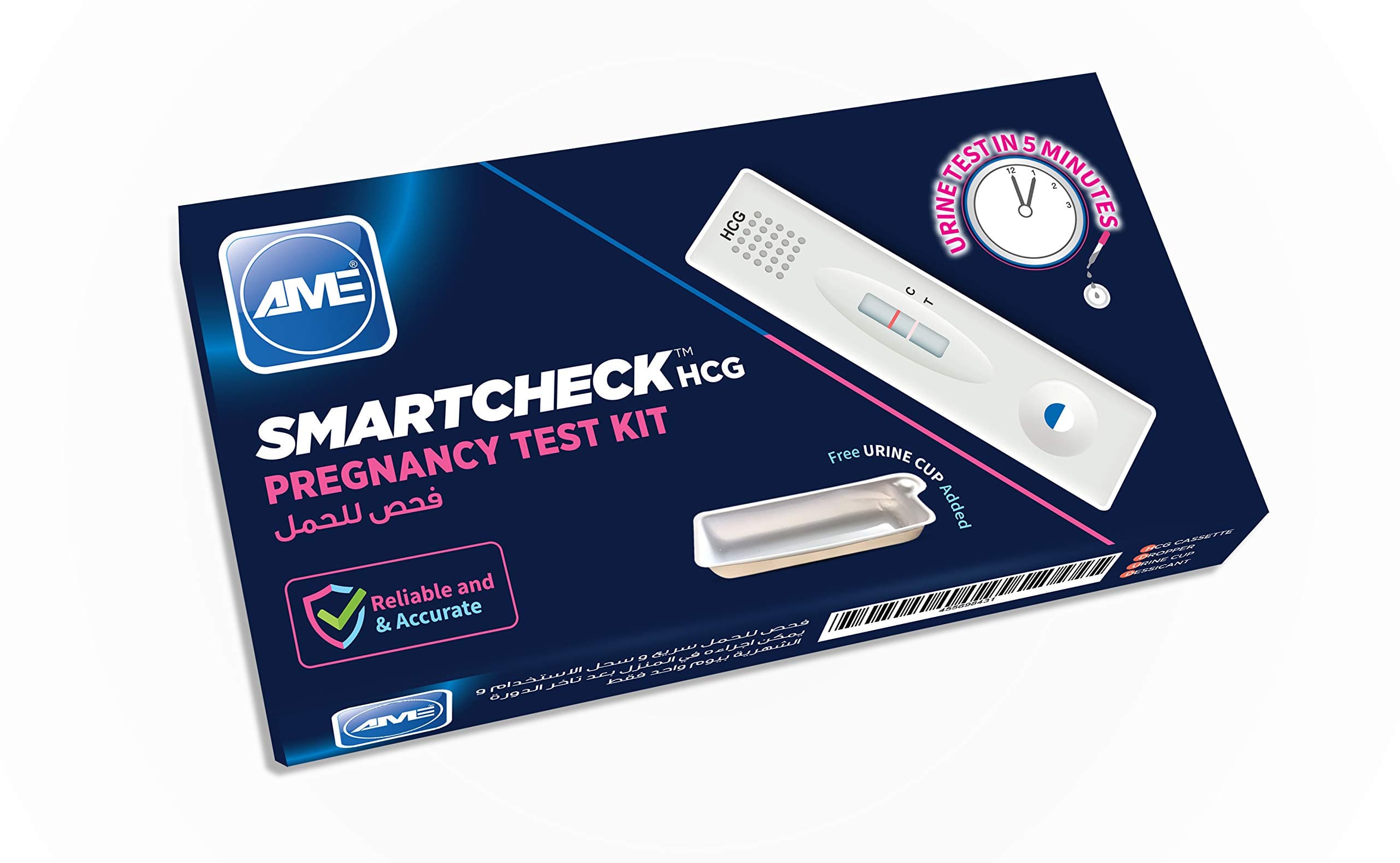 AME SmartCheck Pregnancy Test Kit | Cassette Type | Results in 5 Minutes