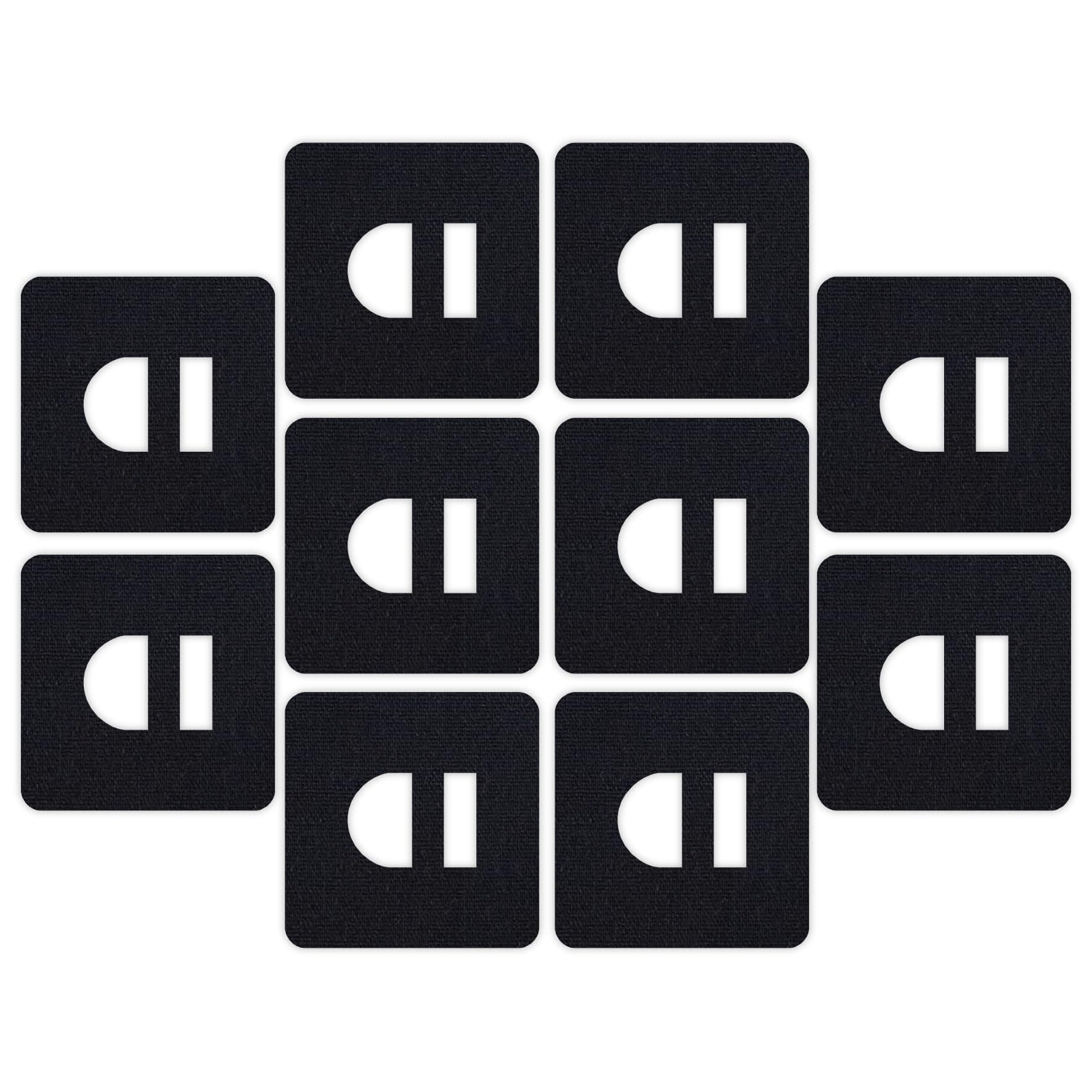 RockaDex Omnipod overtape adhesive patch, extra secure & water resistant. (Black)